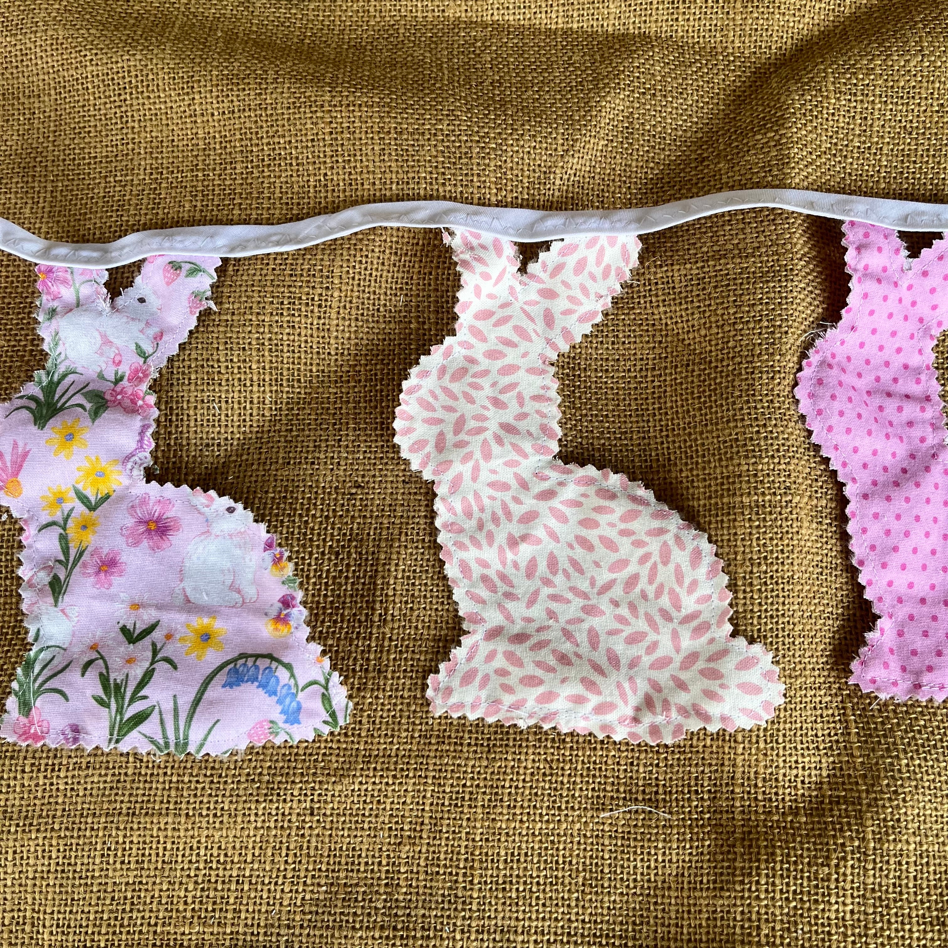 Bunny shaped bunting | pink | easter bunting | keepsake | 2.5m long