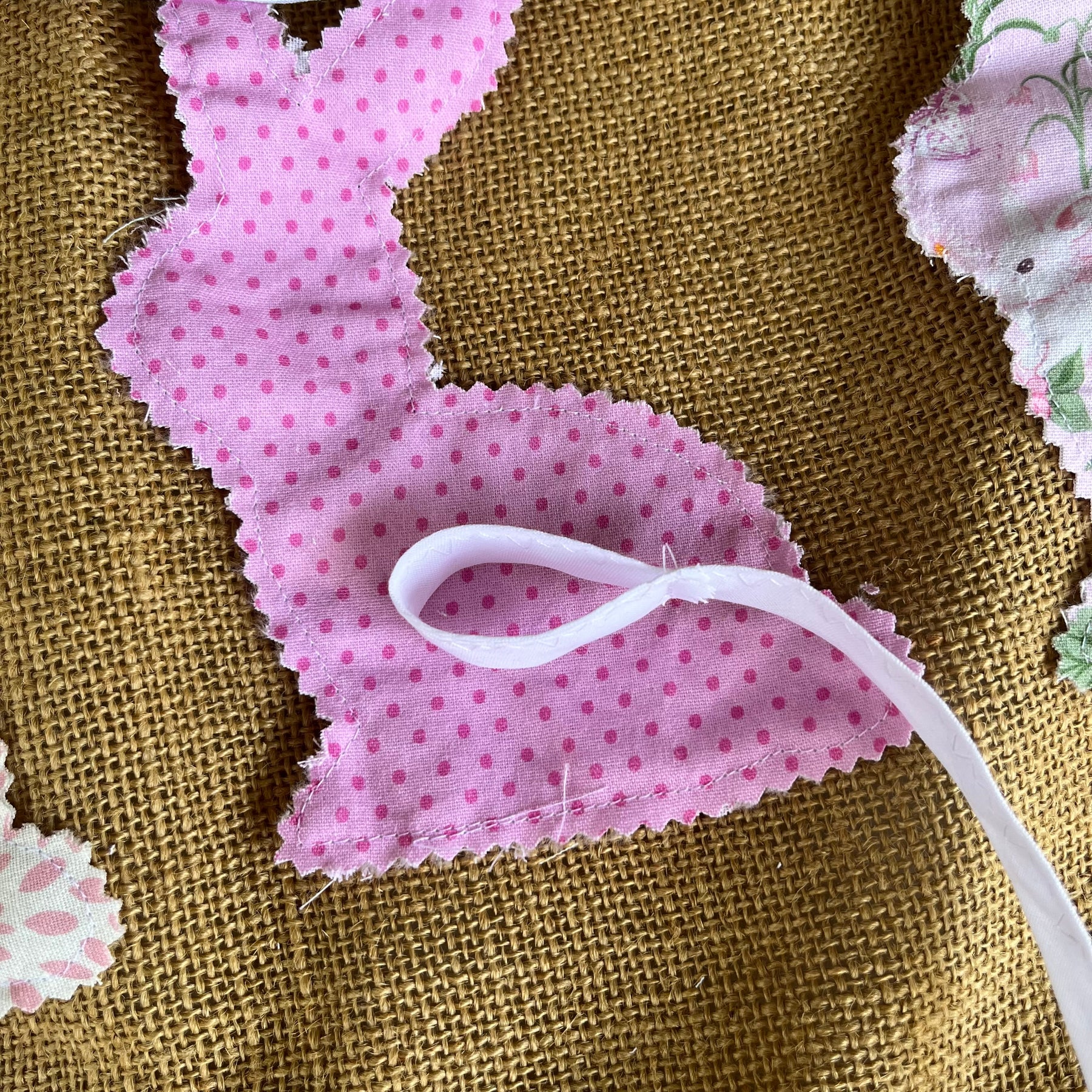 Bunny shaped bunting | pink | easter bunting | keepsake | 2.5m long
