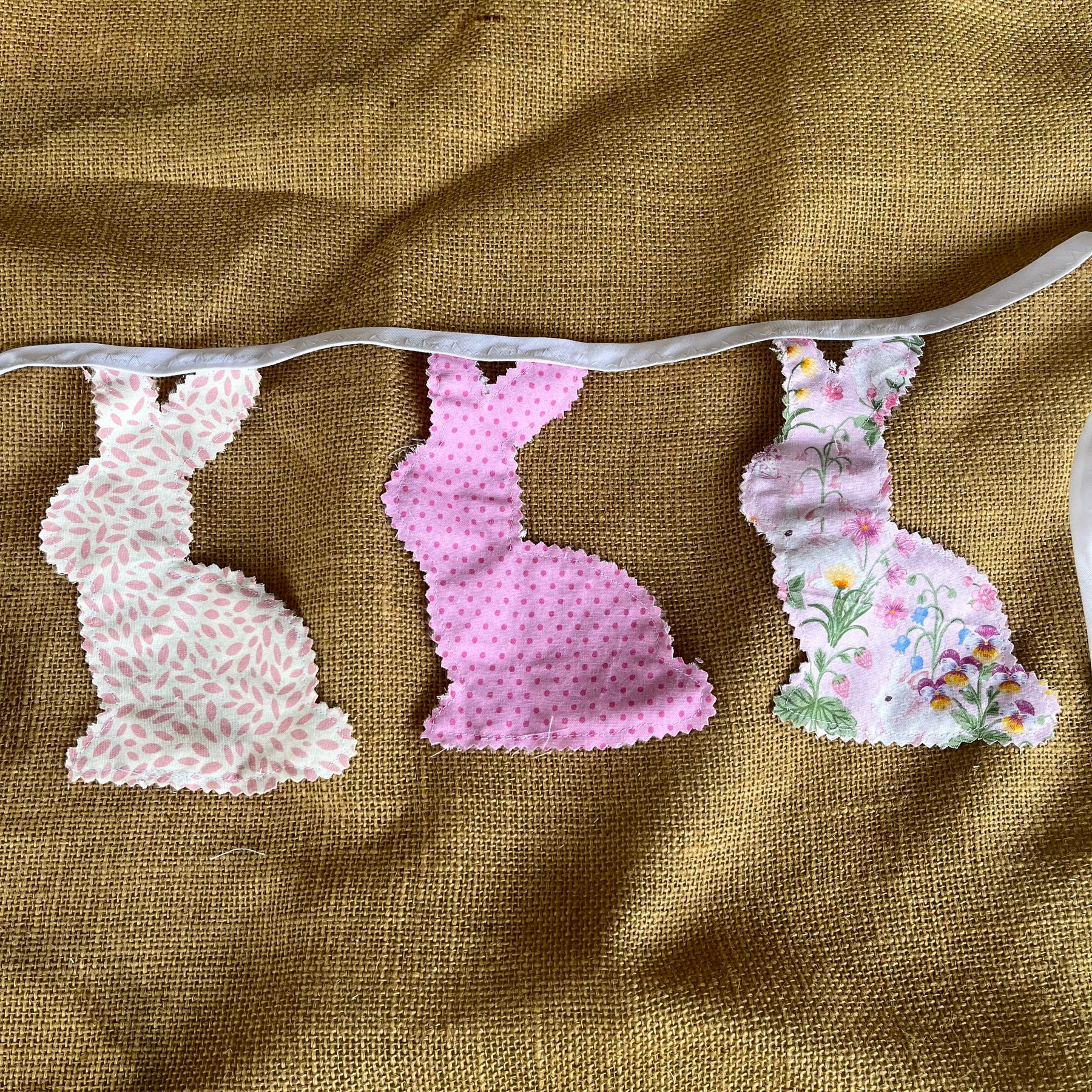 Bunny shaped bunting | pink | easter bunting | keepsake | 2.5m long