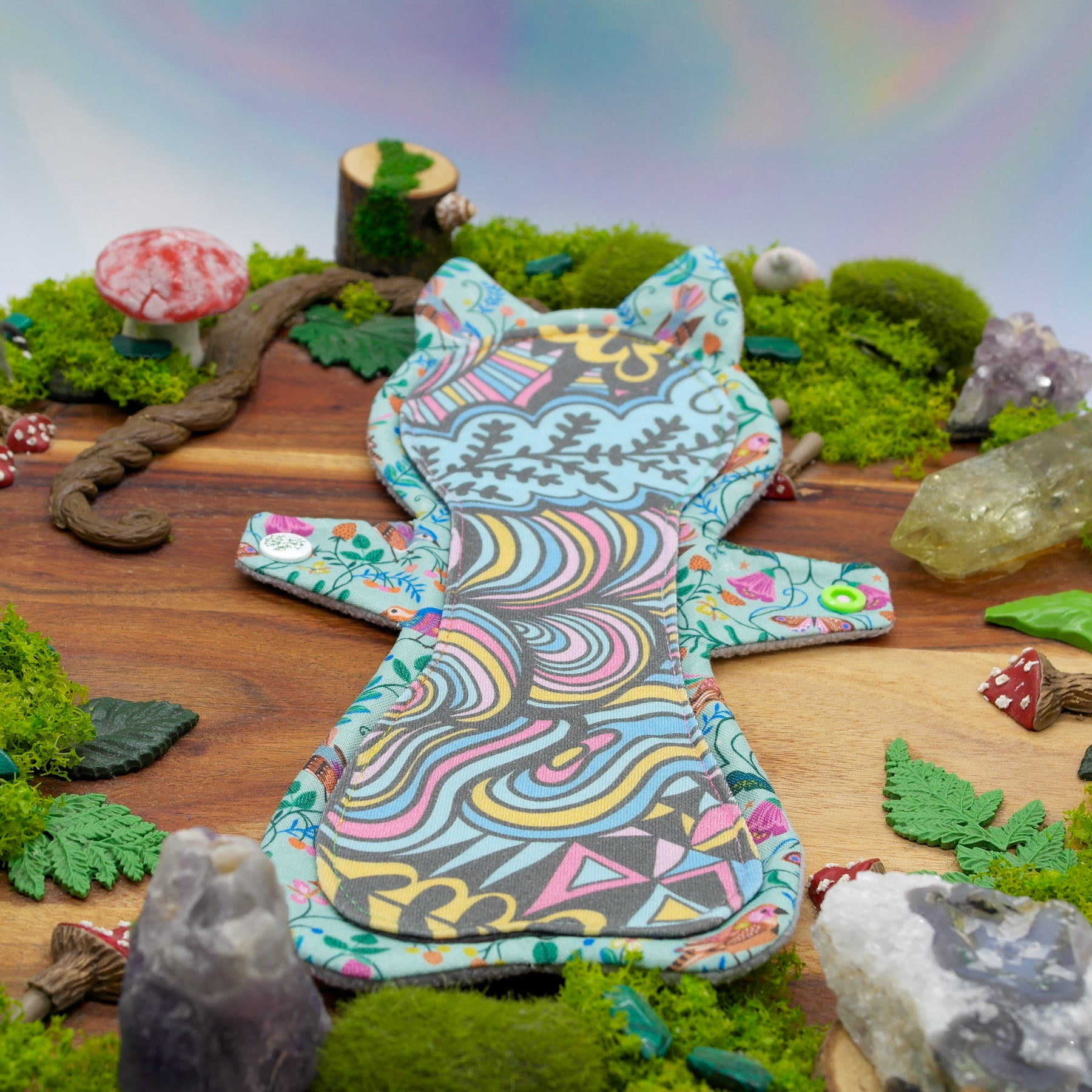 Eco-friendly reusable cloth pad 10" Moderate - Pastel Lover