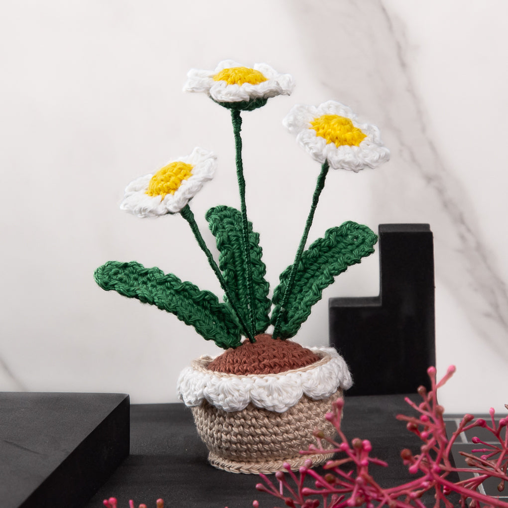 Mini Crocheted Flower Pots