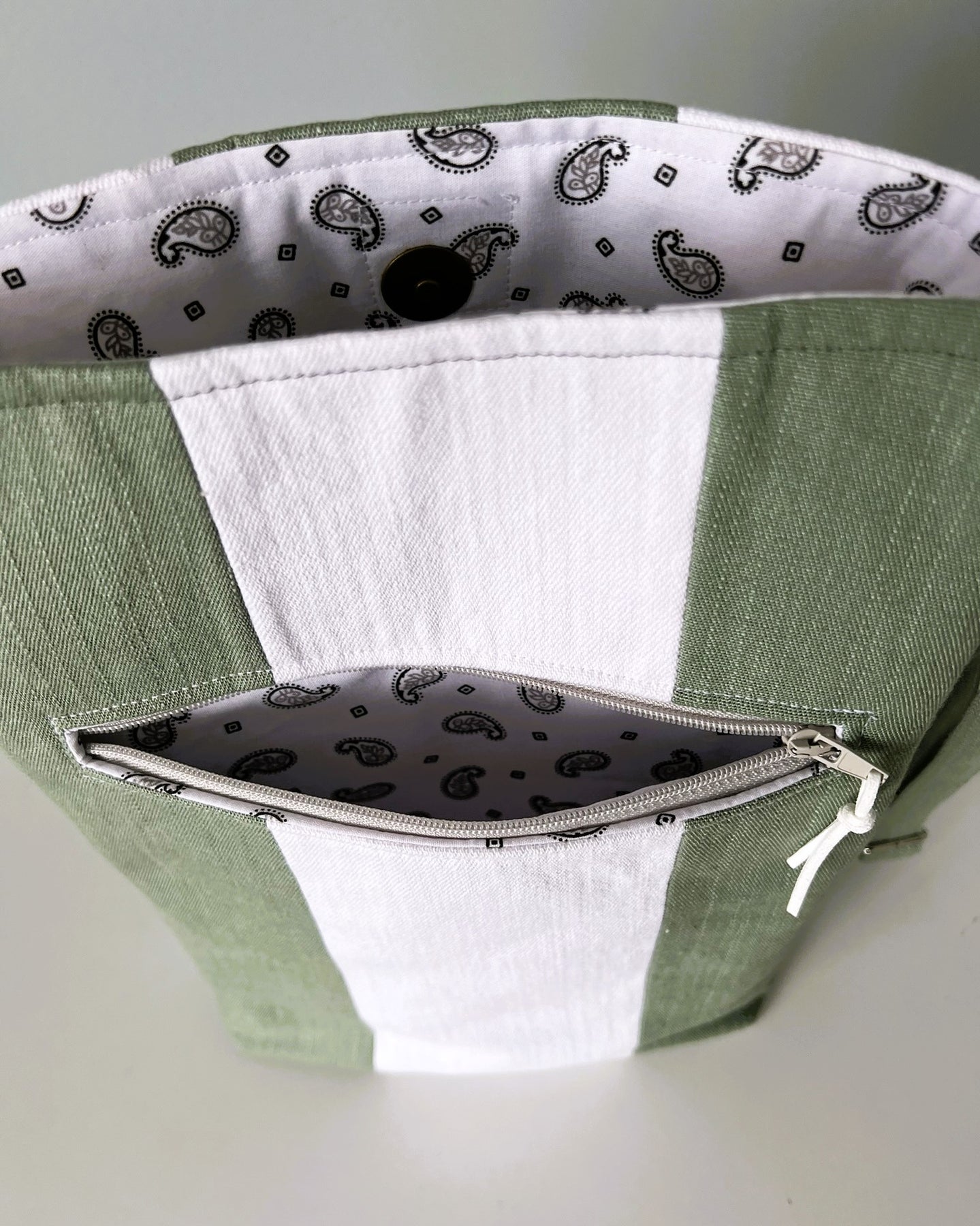 Upcycled Cotton Drill Cross-Body Bag