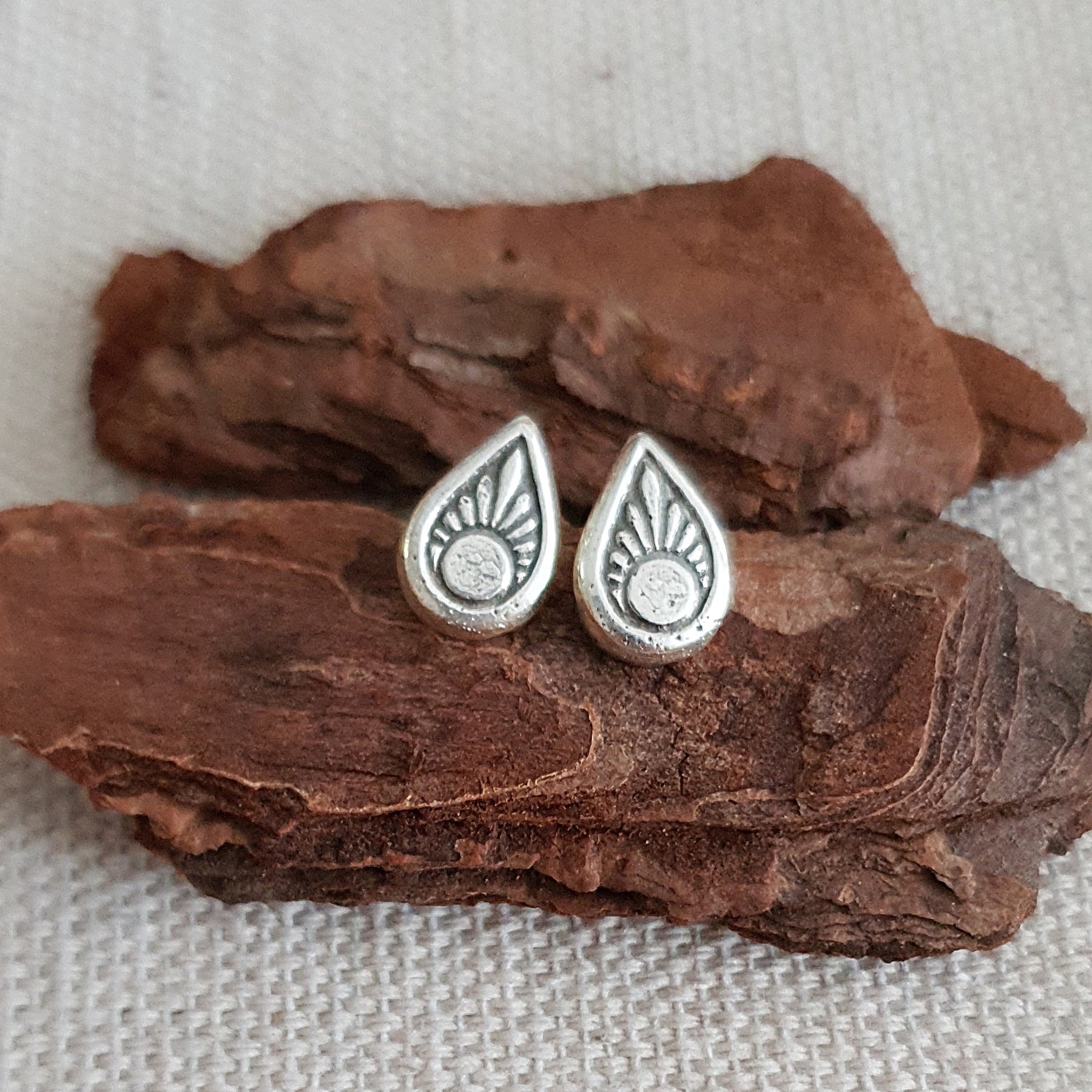 Recycled sterling silver studs - medium