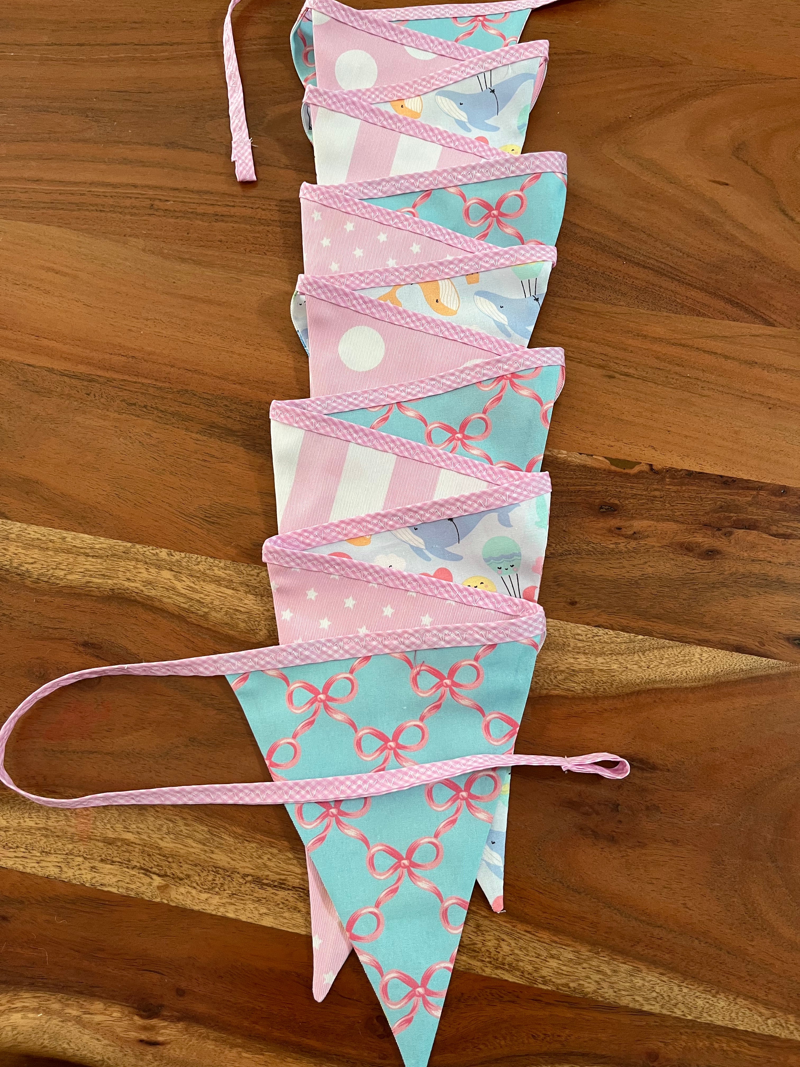 Nursery/celebration Bunting | 3m long | reversible