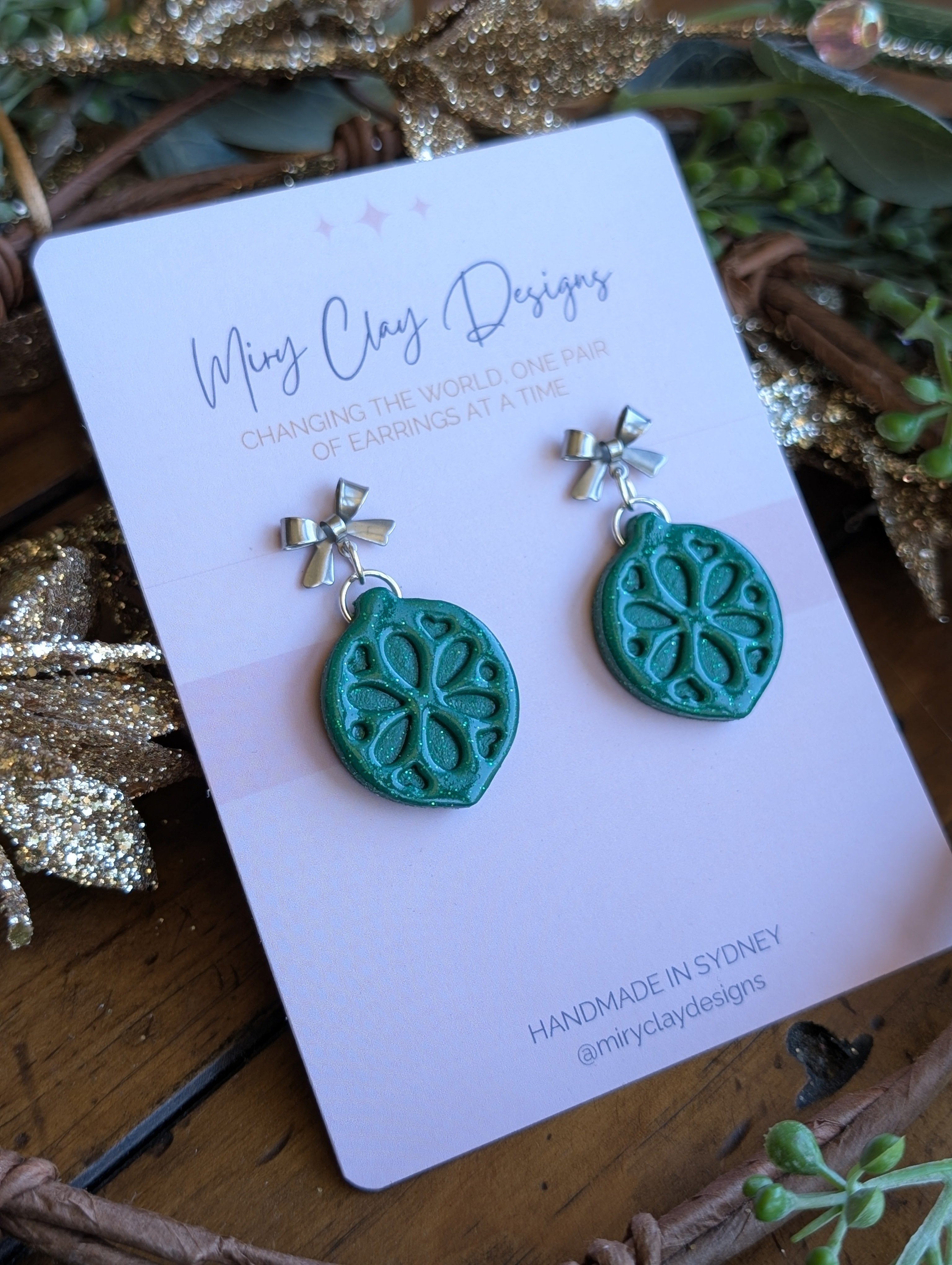 Green Ornament Dangles