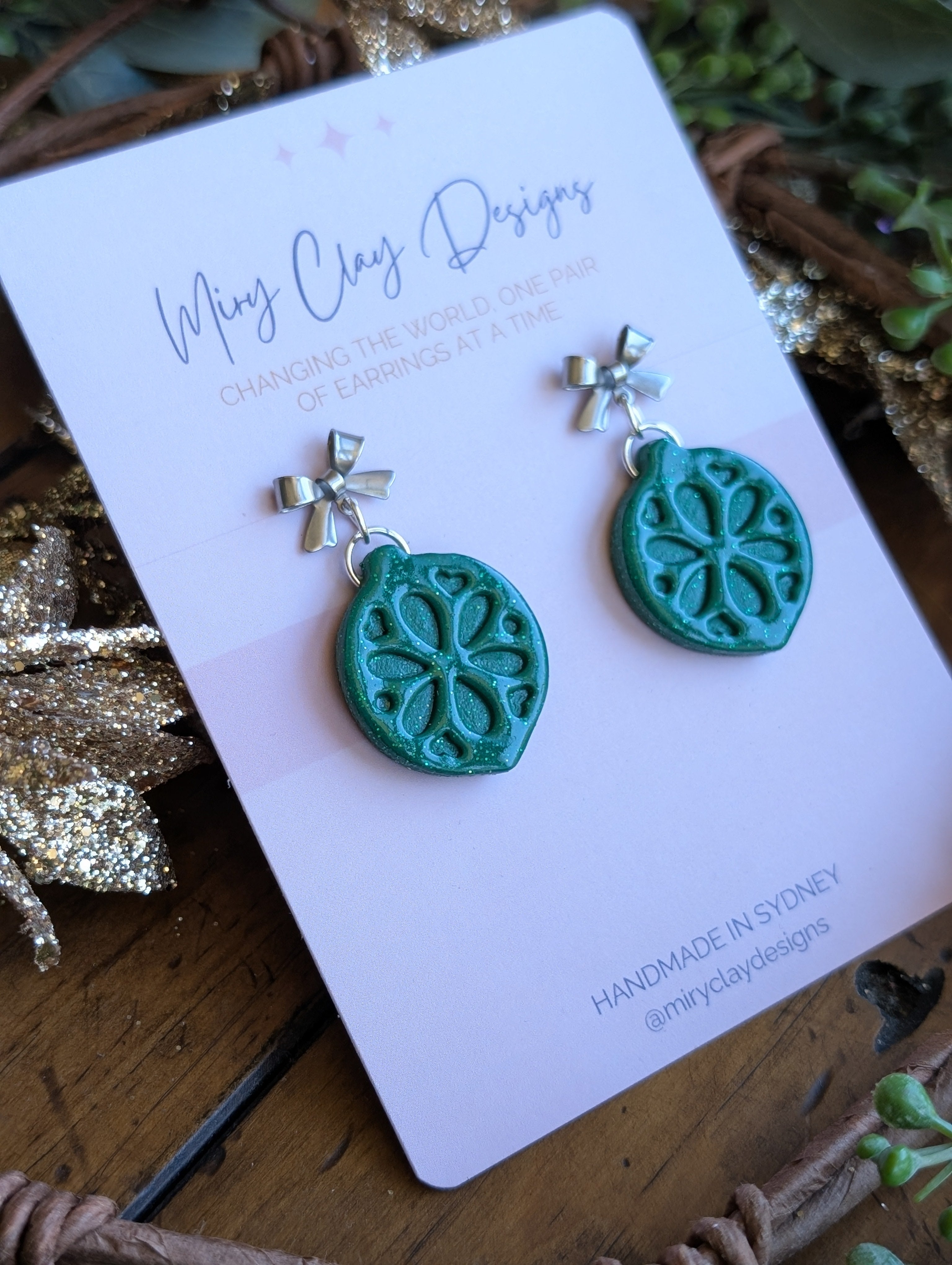 Green Ornament Dangles