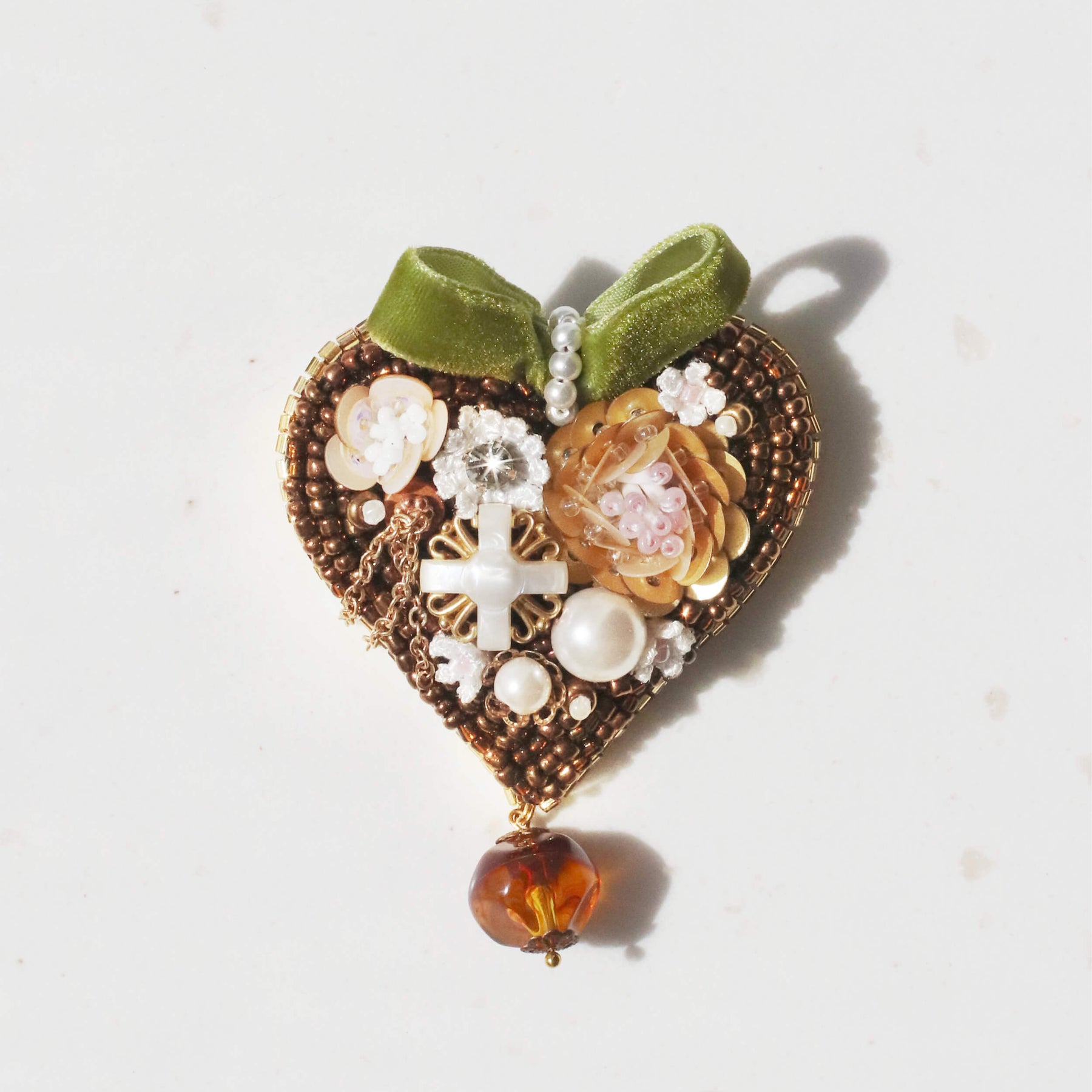 Classic Grace Beaded Brooch