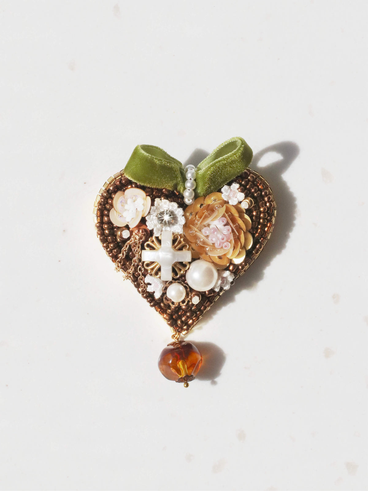 Classic Grace Beaded Brooch