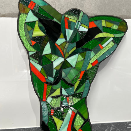 Stained Glass Abstract Green Man