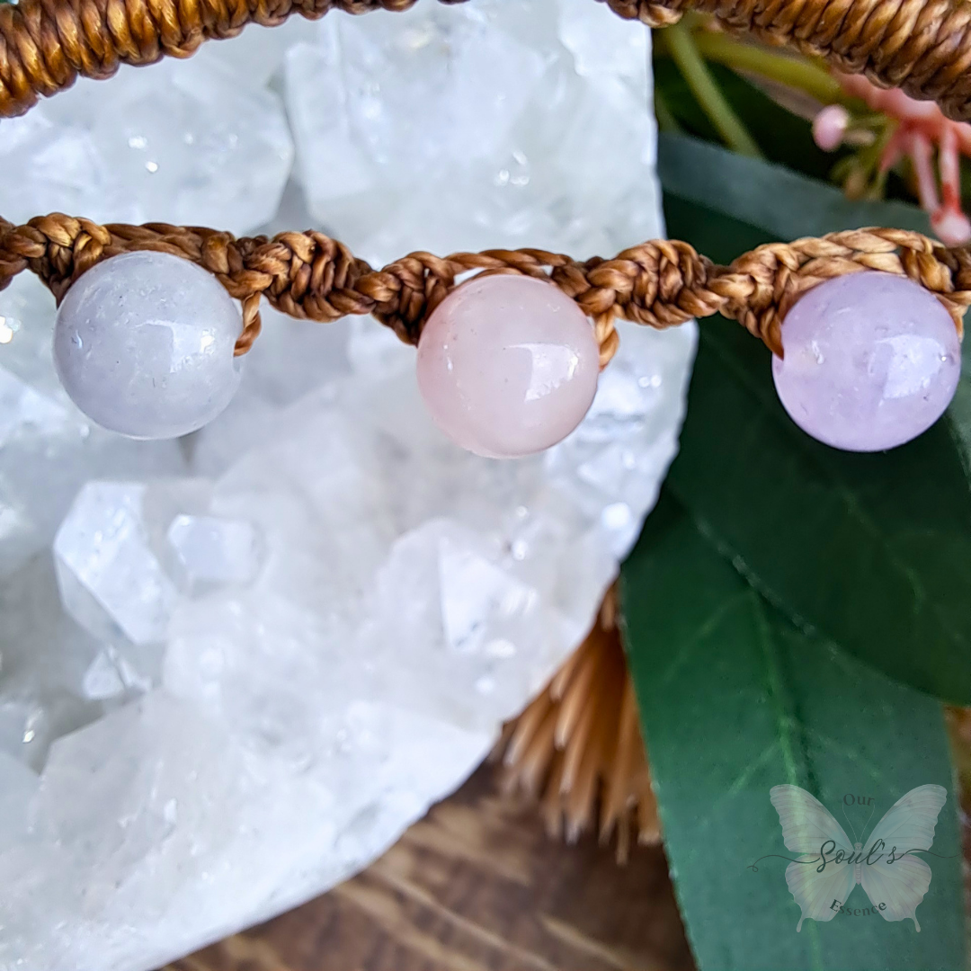 Morganite Micro Macramé Decor