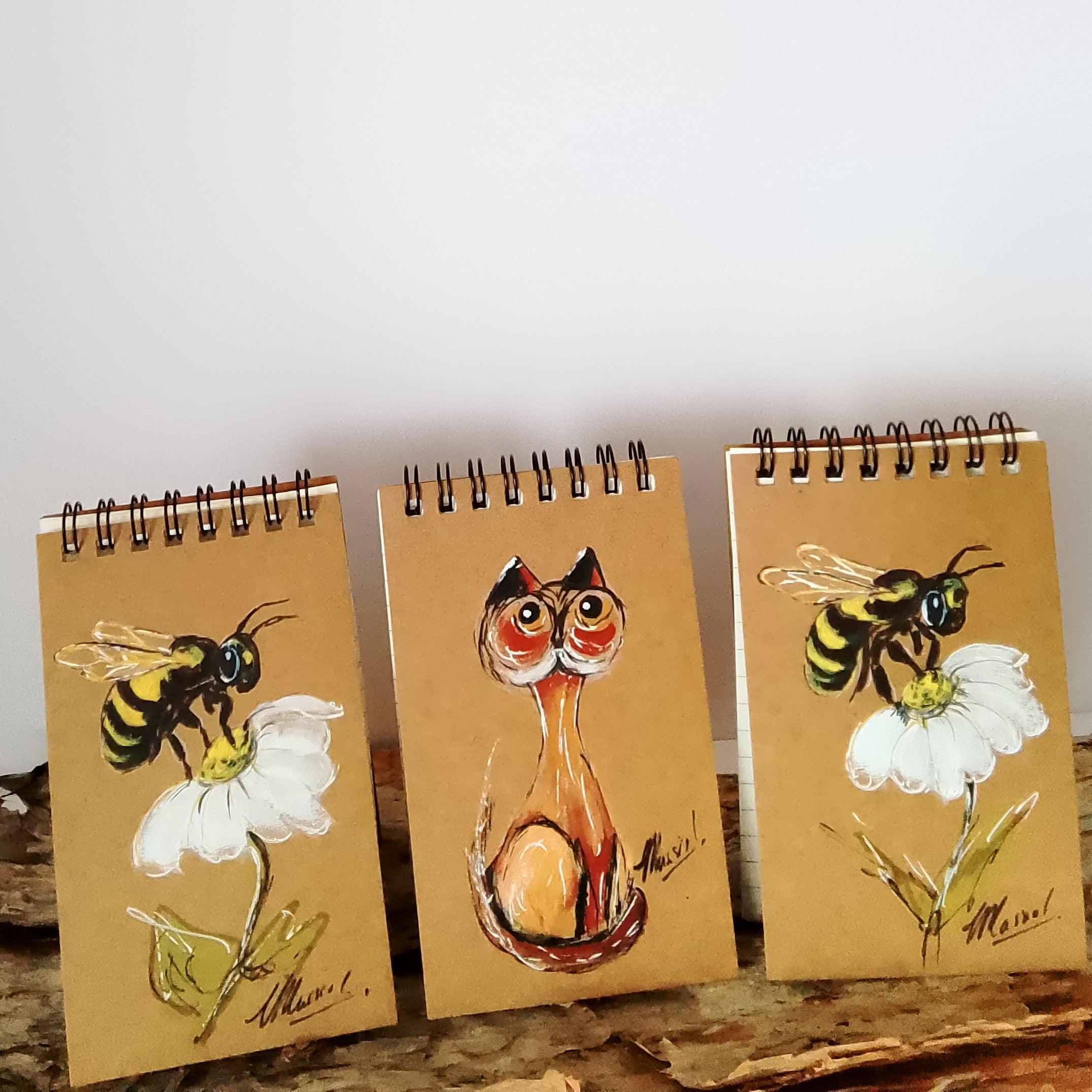 Handpainted Memo Pads.  Pocket size.
