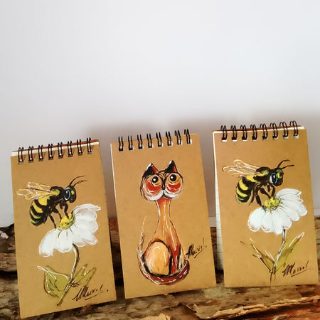 Handpainted Memo Pads.  Pocket size.