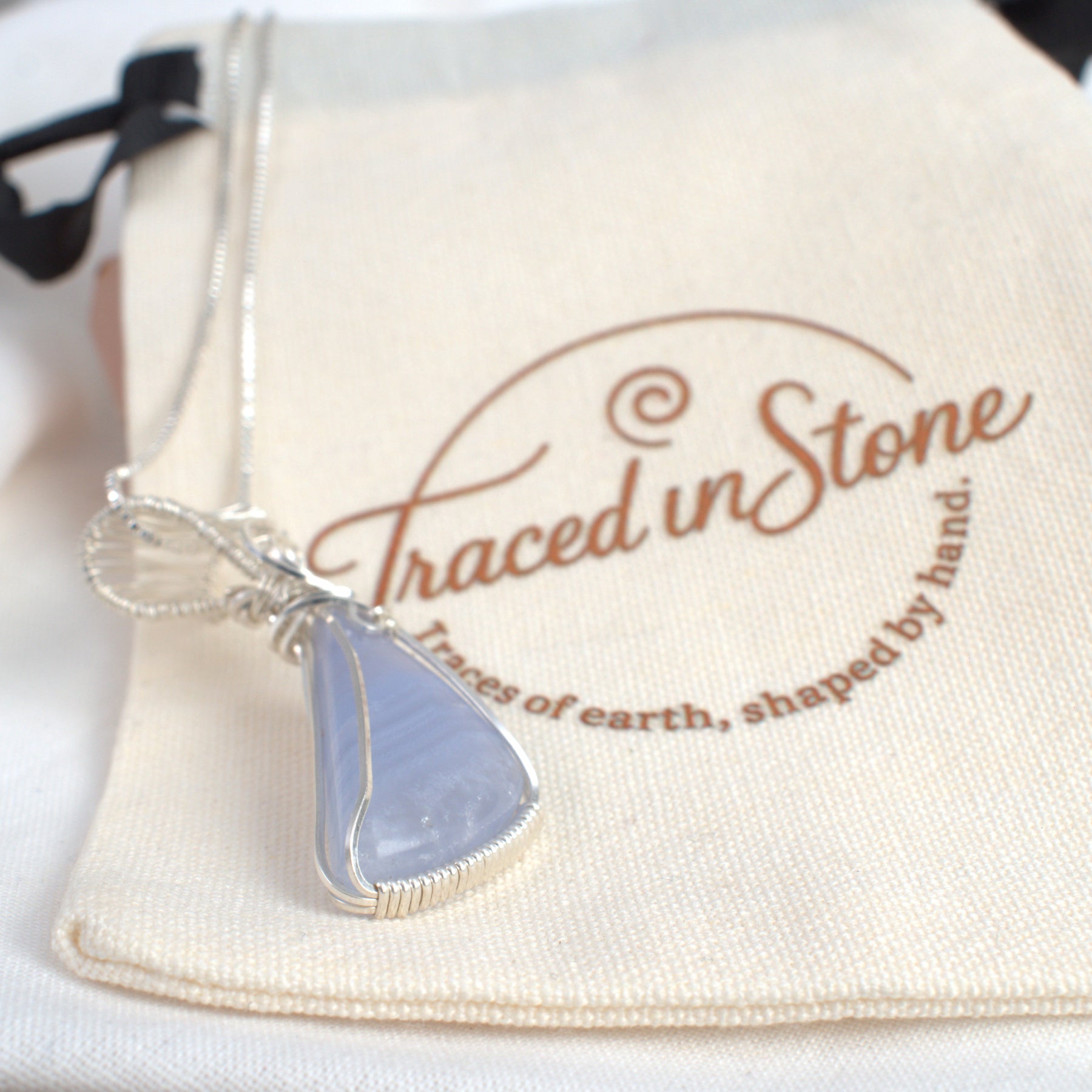 Whispering Sky - Blue Lace Agate Pendant