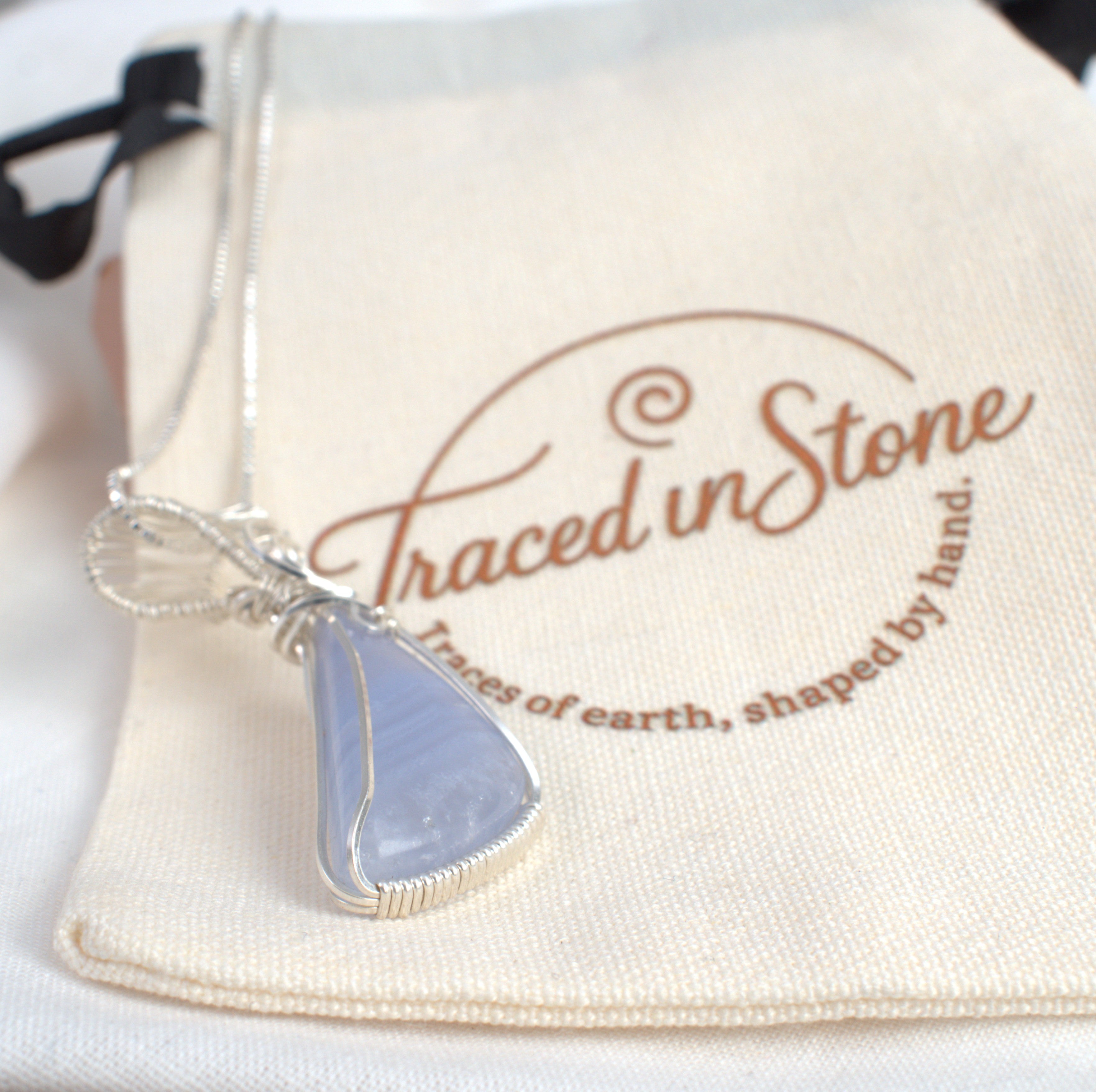 Whispering Sky - Blue Lace Agate Pendant