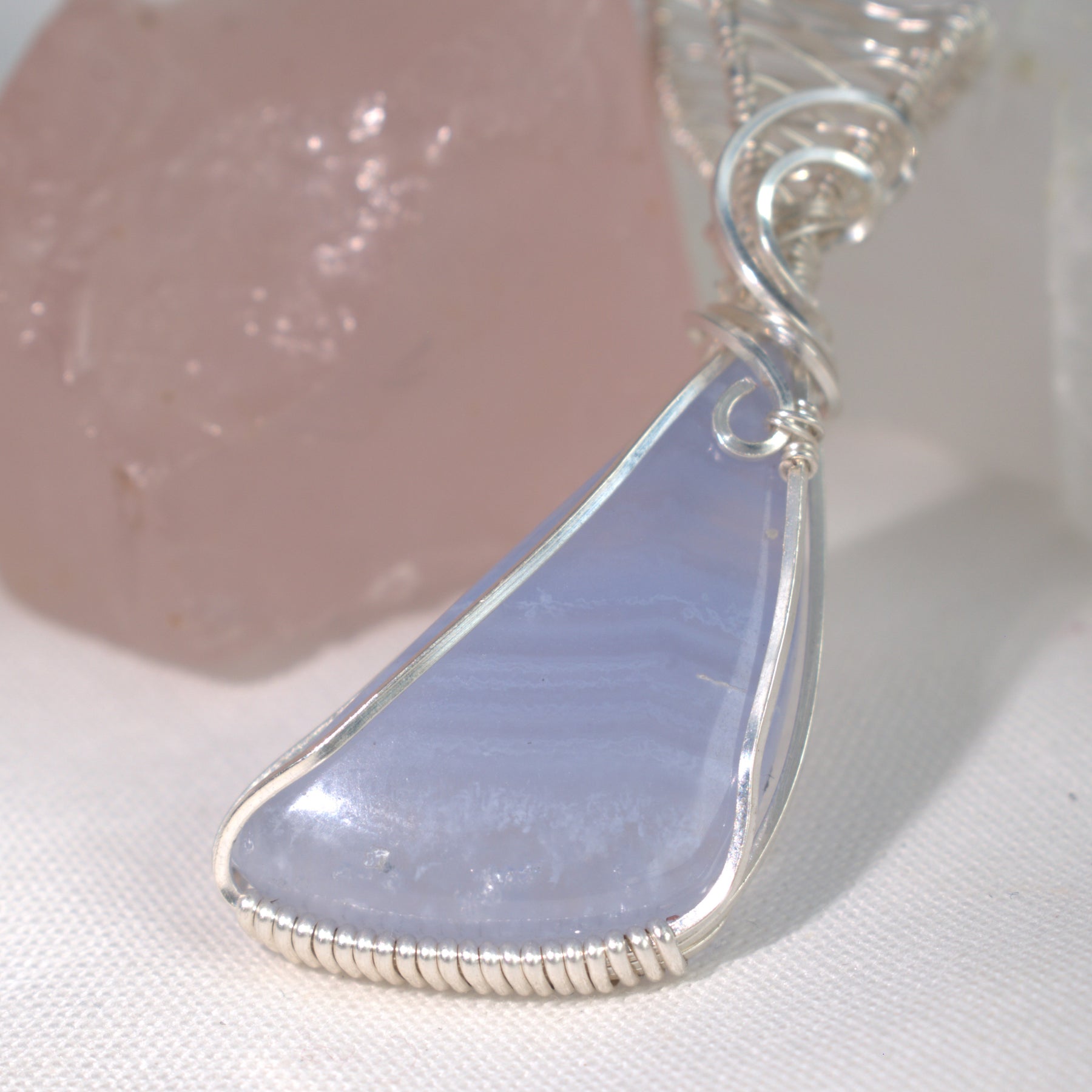 Whispering Sky - Blue Lace Agate Pendant