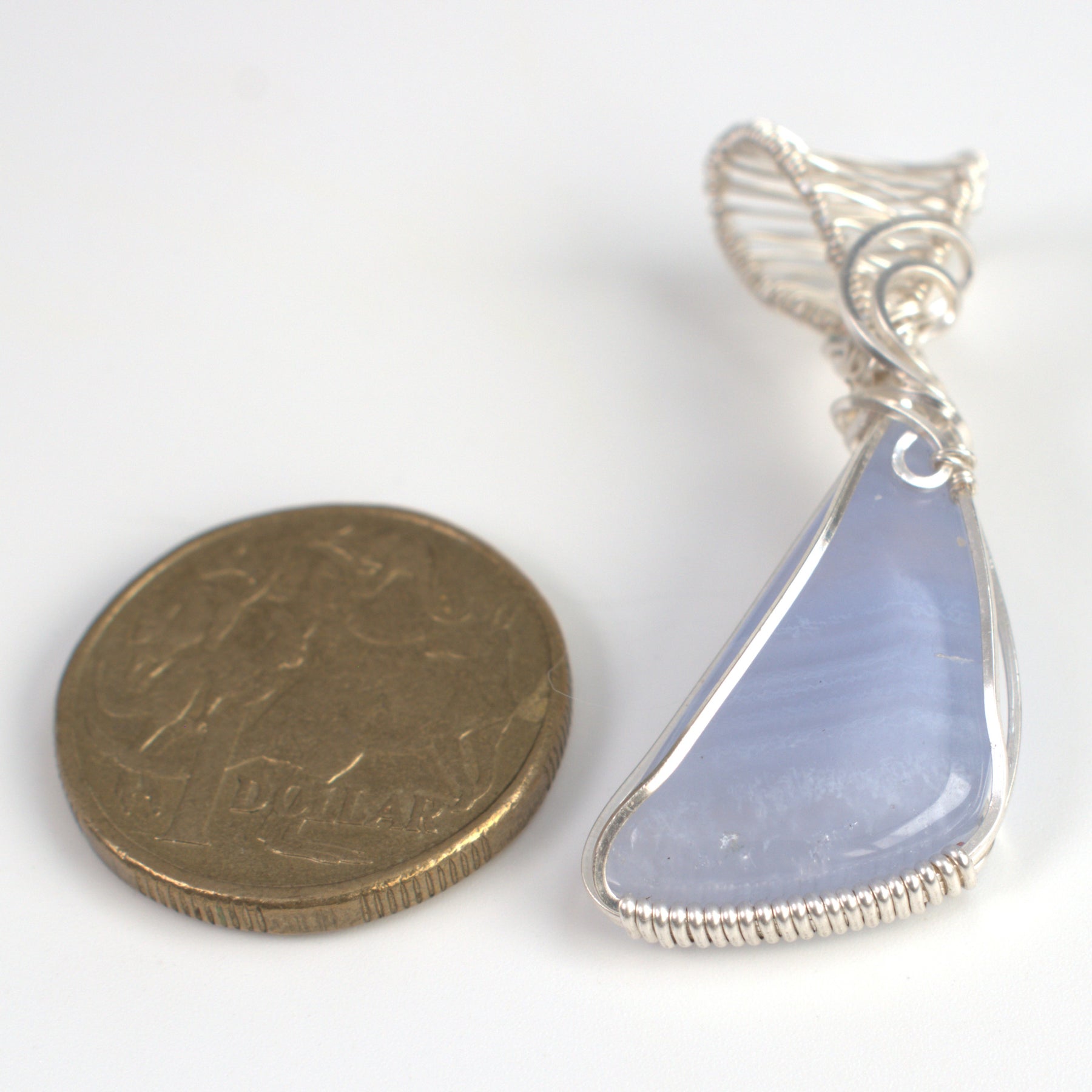 Whispering Sky - Blue Lace Agate Pendant