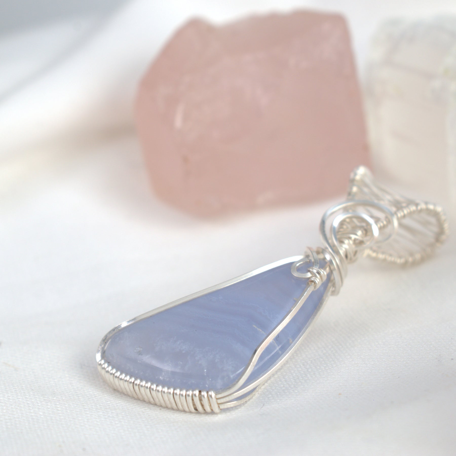 Whispering Sky - Blue Lace Agate Pendant