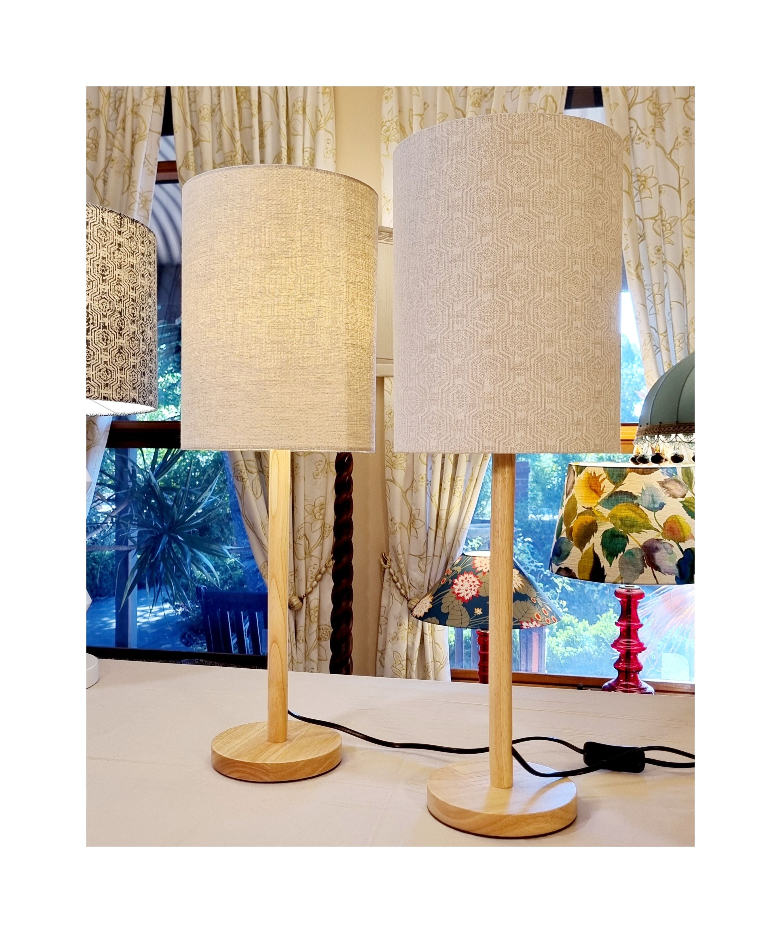 20cm Cylinder Lampshade in various fabrics