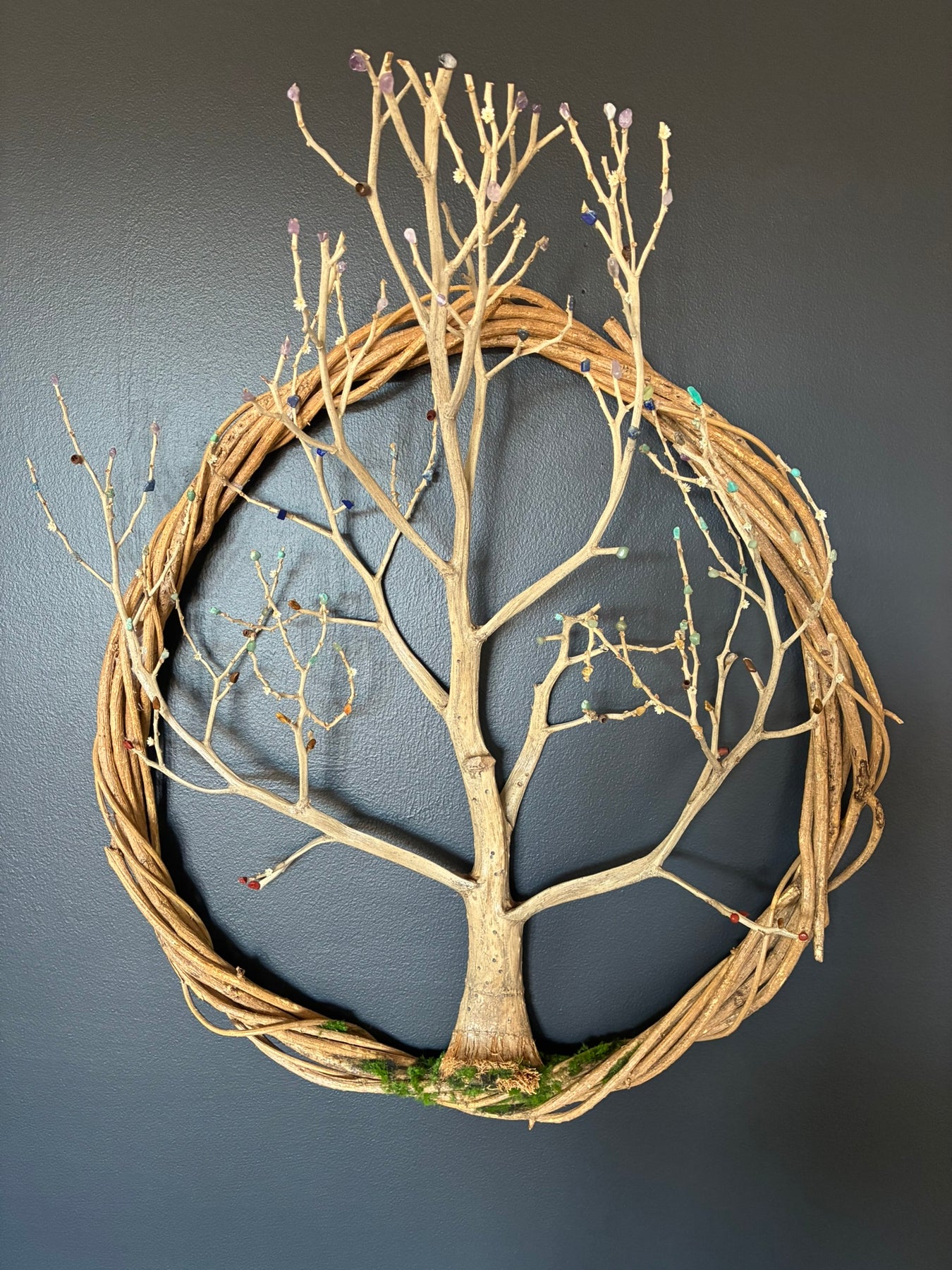 Wreath ~ Tree of Life Wreath with Chakra Crystals