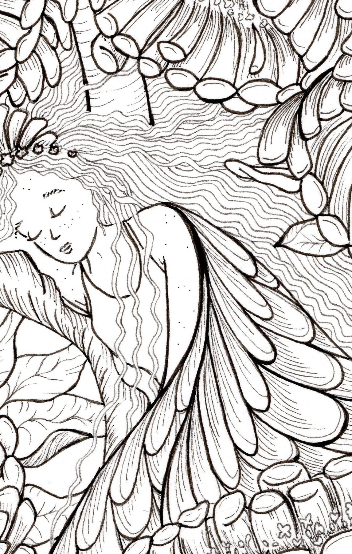 Resting in the Flower Patch - A4 Print