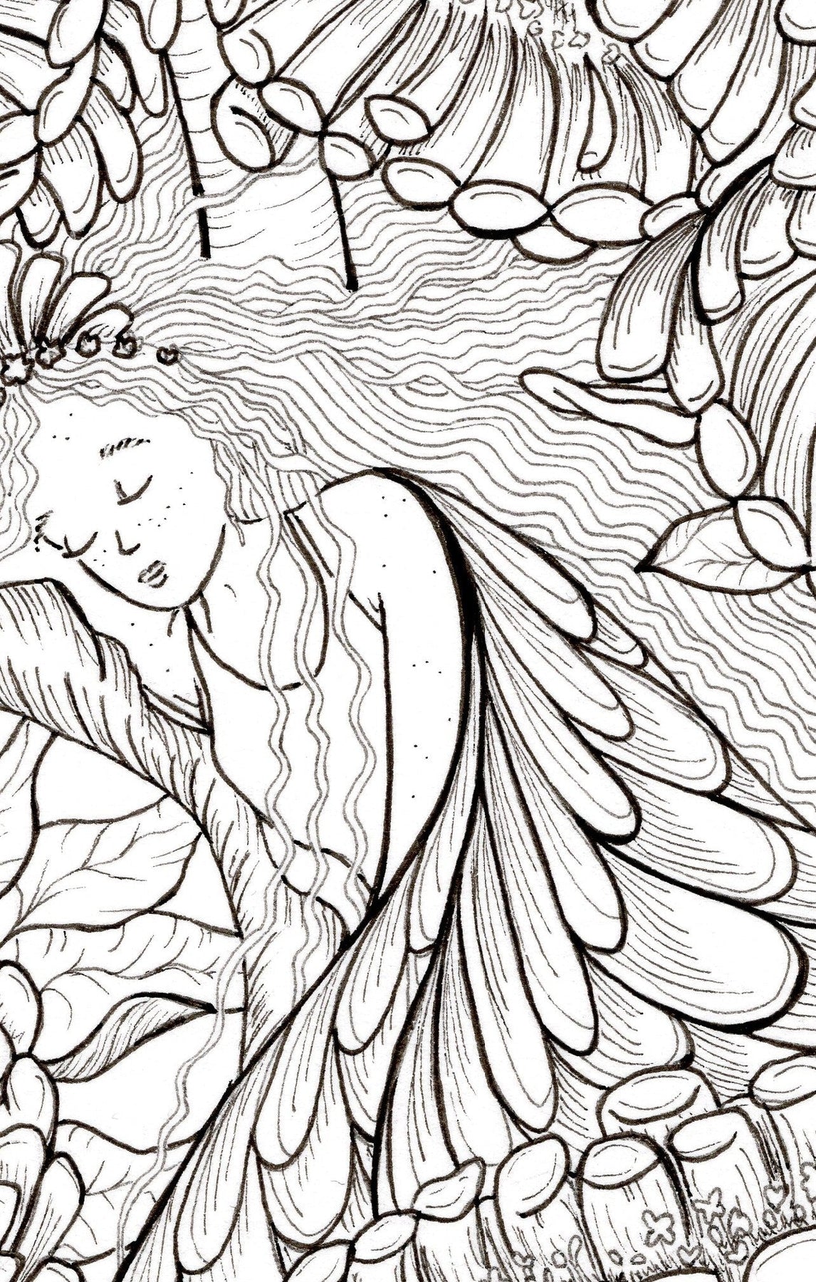 Resting in the Flower Patch - A5 Print