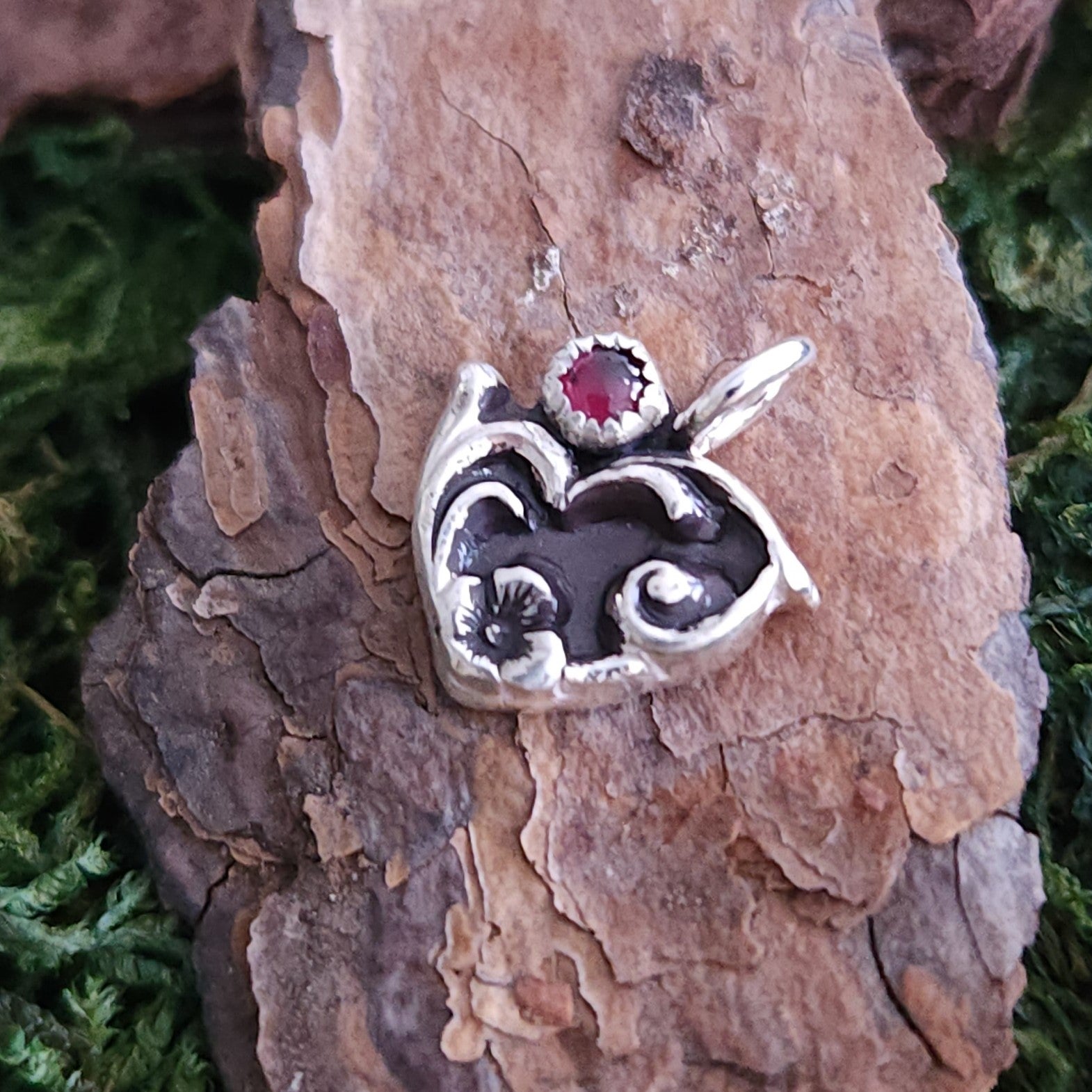 Tiny Victorian heart charm