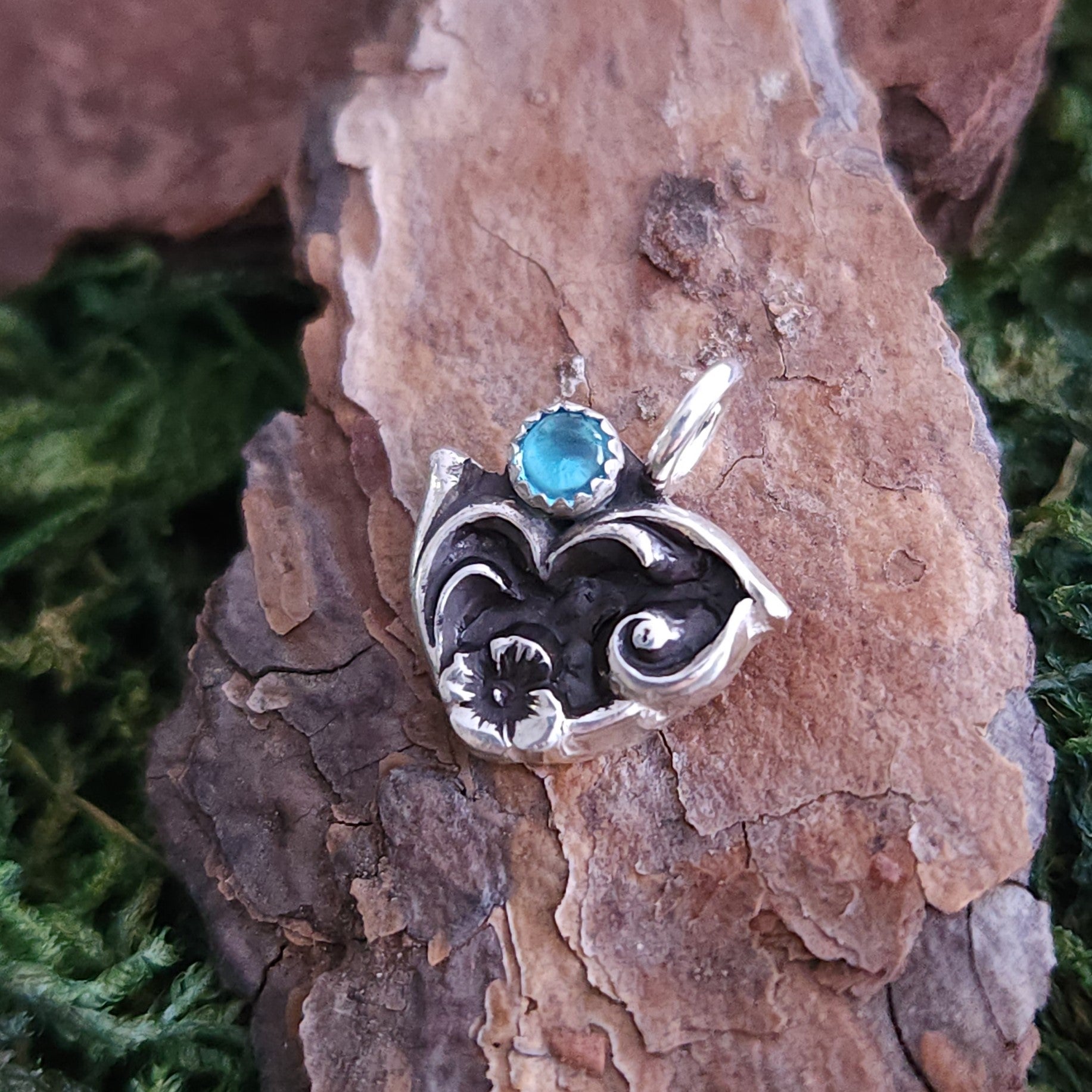 Tiny Victorian heart charm