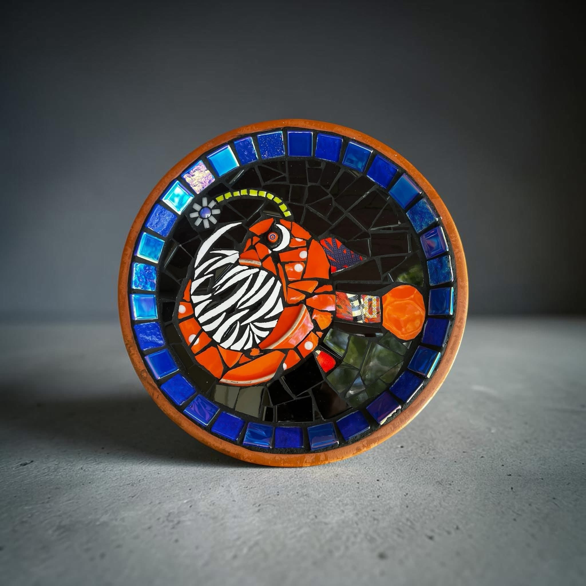 Mosaic Birdbaths ‘ Crazed Fishies ‘.