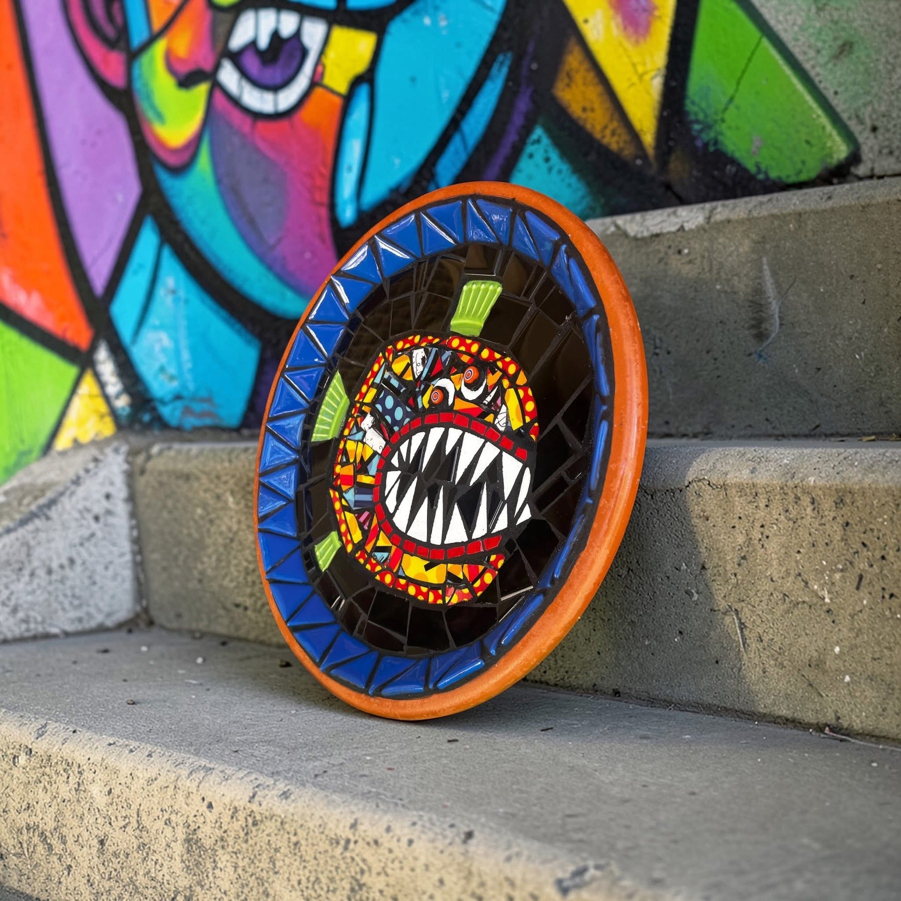 Mosaic Birdbaths ‘ Crazed Fishies ‘.