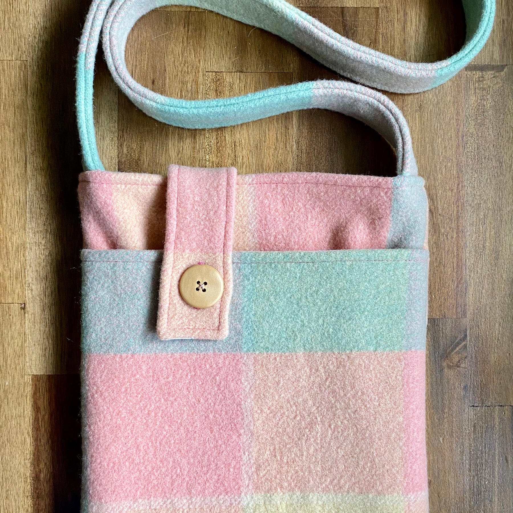 Upcycled Woollen Blanket - Cross Body Bag - Multi