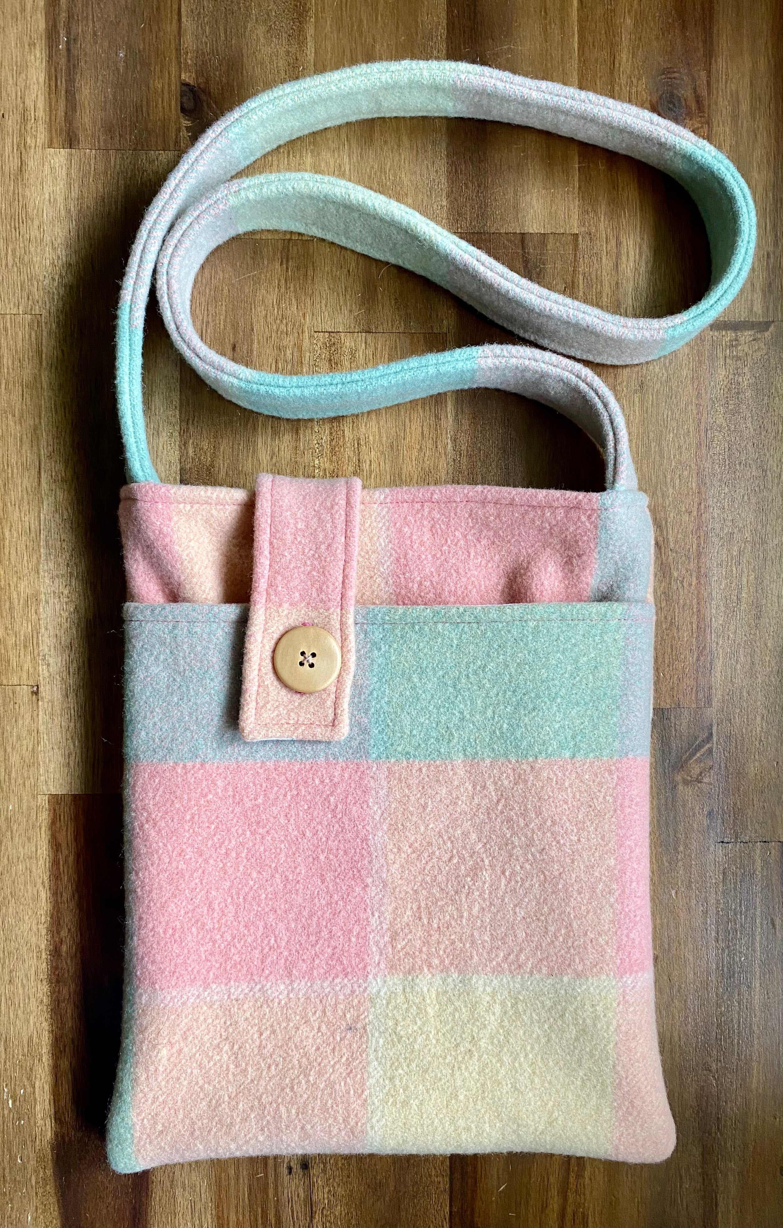 Upcycled Woollen Blanket - Cross Body Bag - Multi