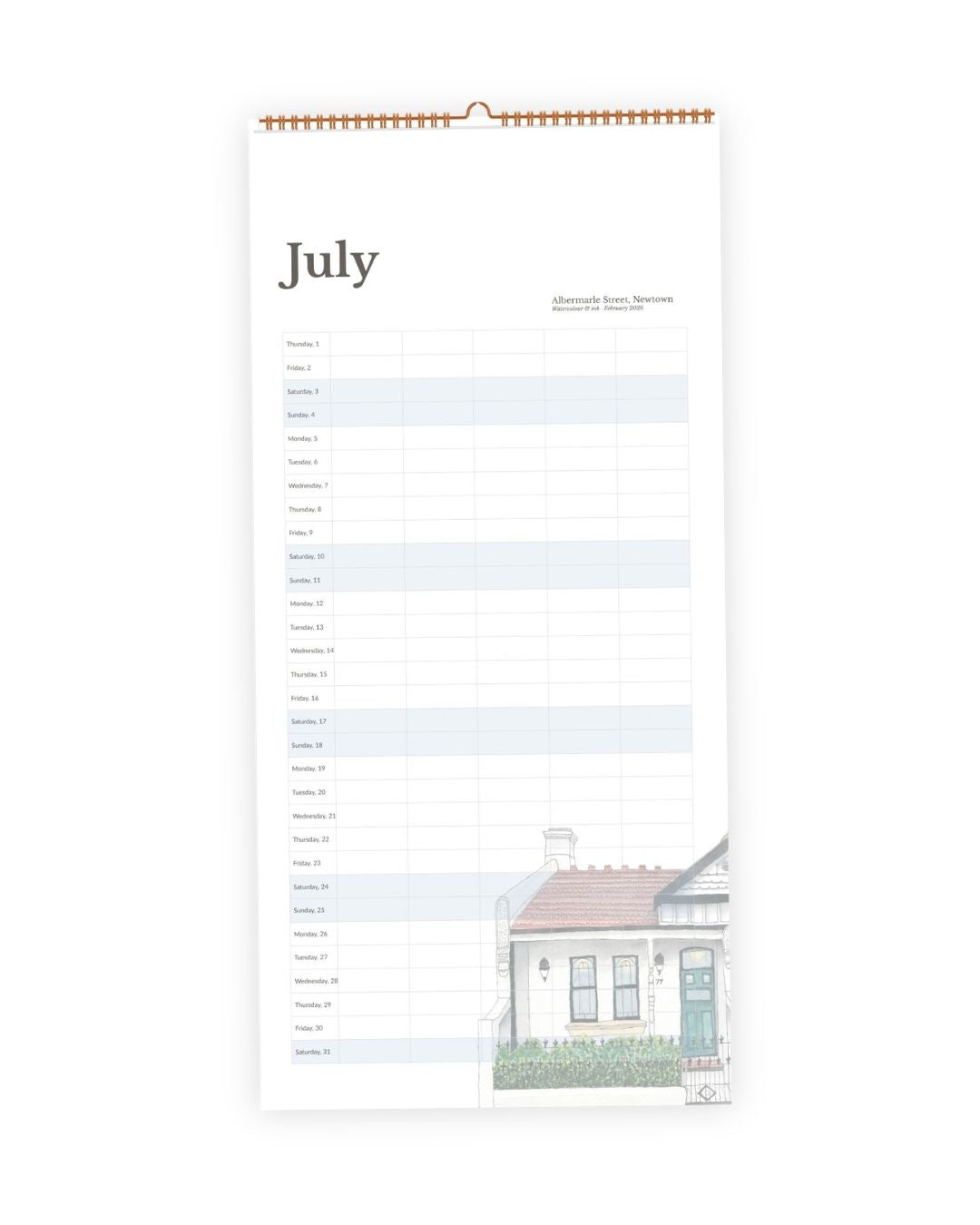 2027 Illustrated Wall Calendar and Family Planner