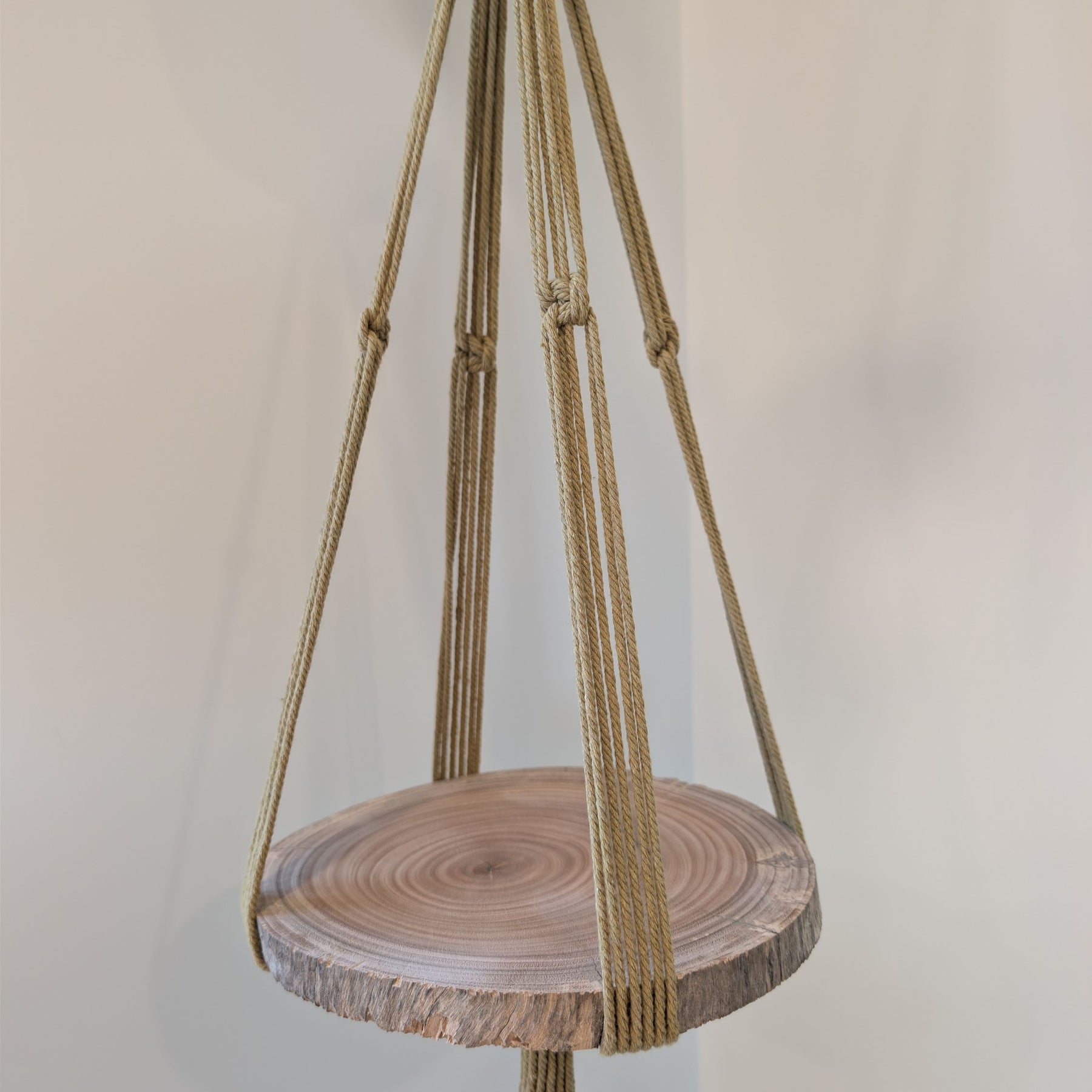 Macrame Plant Hanger - KIRALYNO with Sugargum Décor Shelf