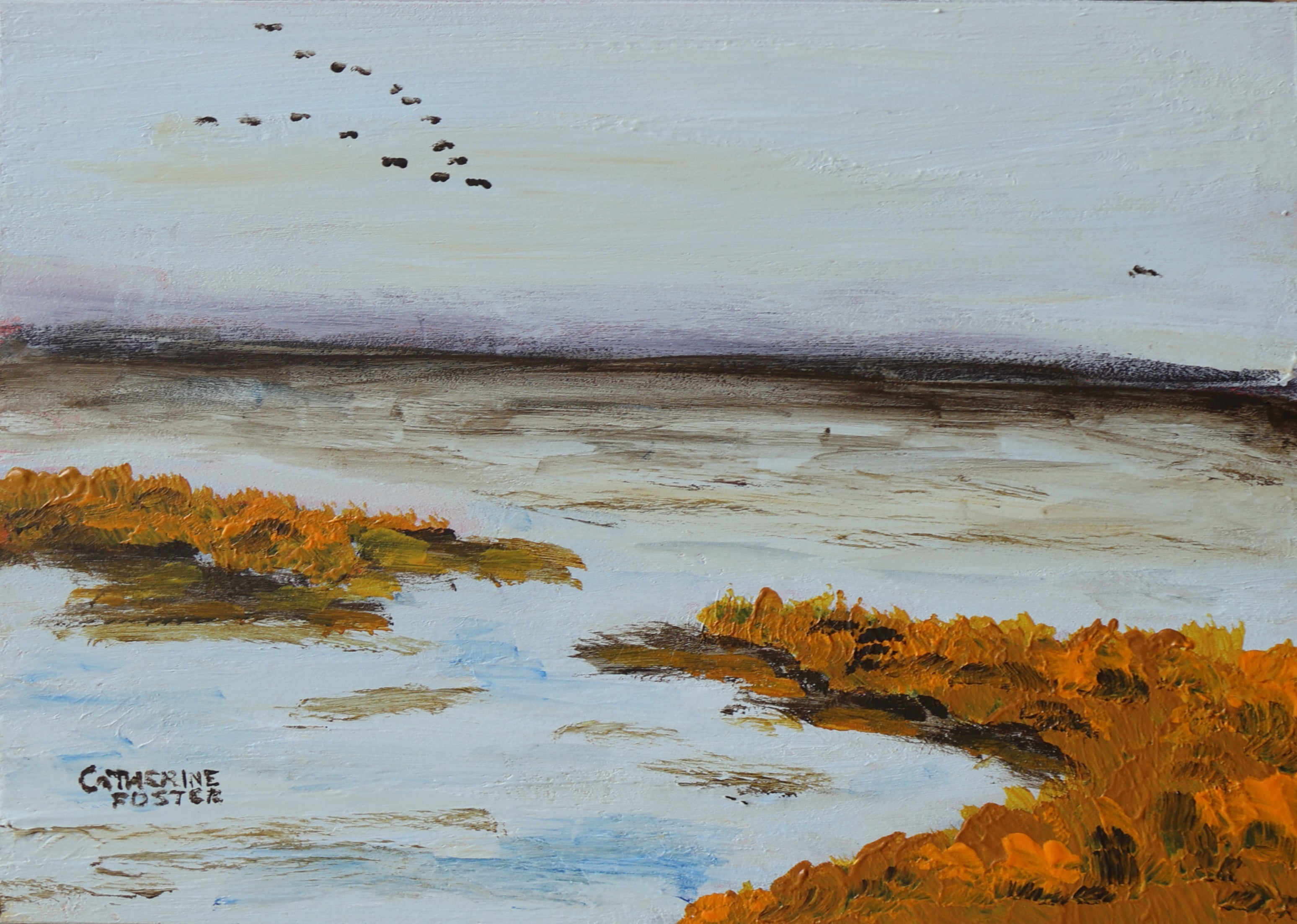 Original Art - Reeds at Riverton Bridge