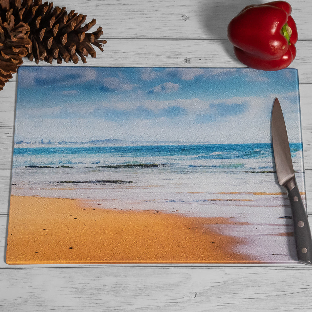 Seascape Chopping Board - Tempered Glass
