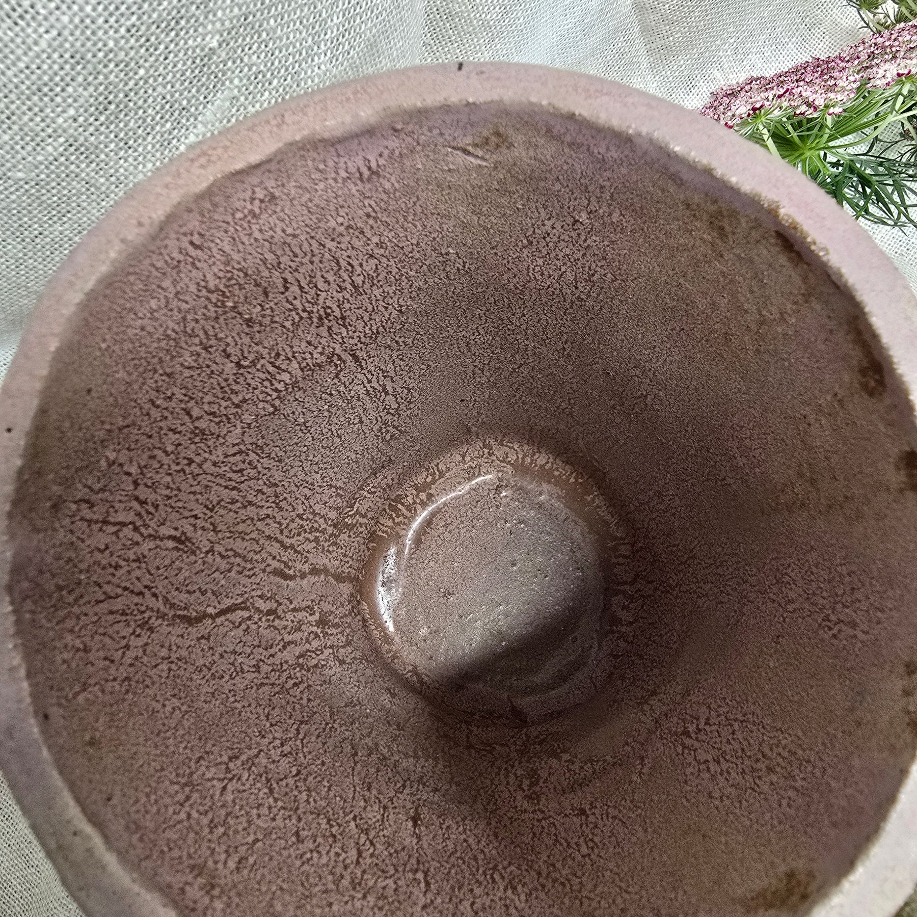 Large vase with big flower