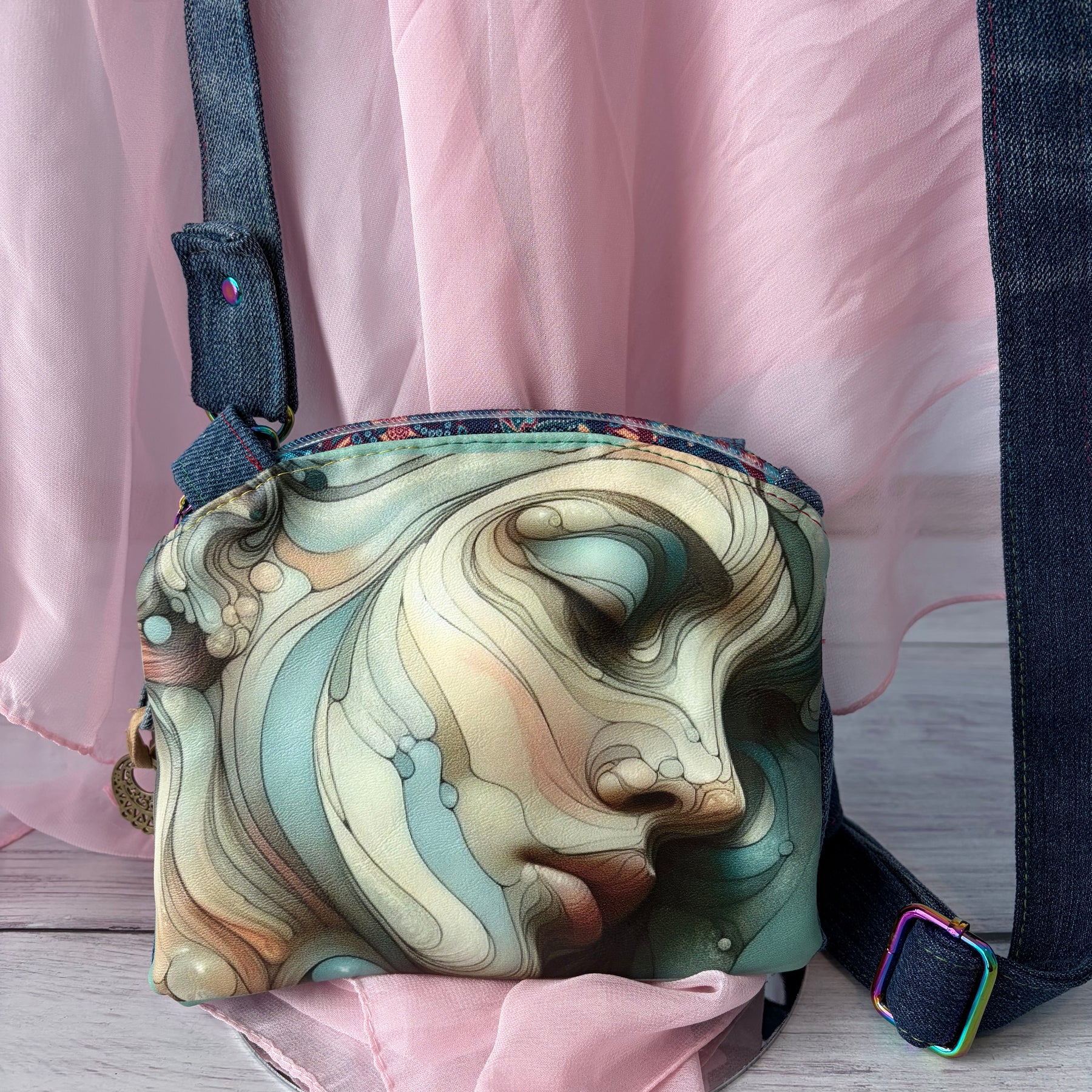 Women’s crossbody upcycled bag