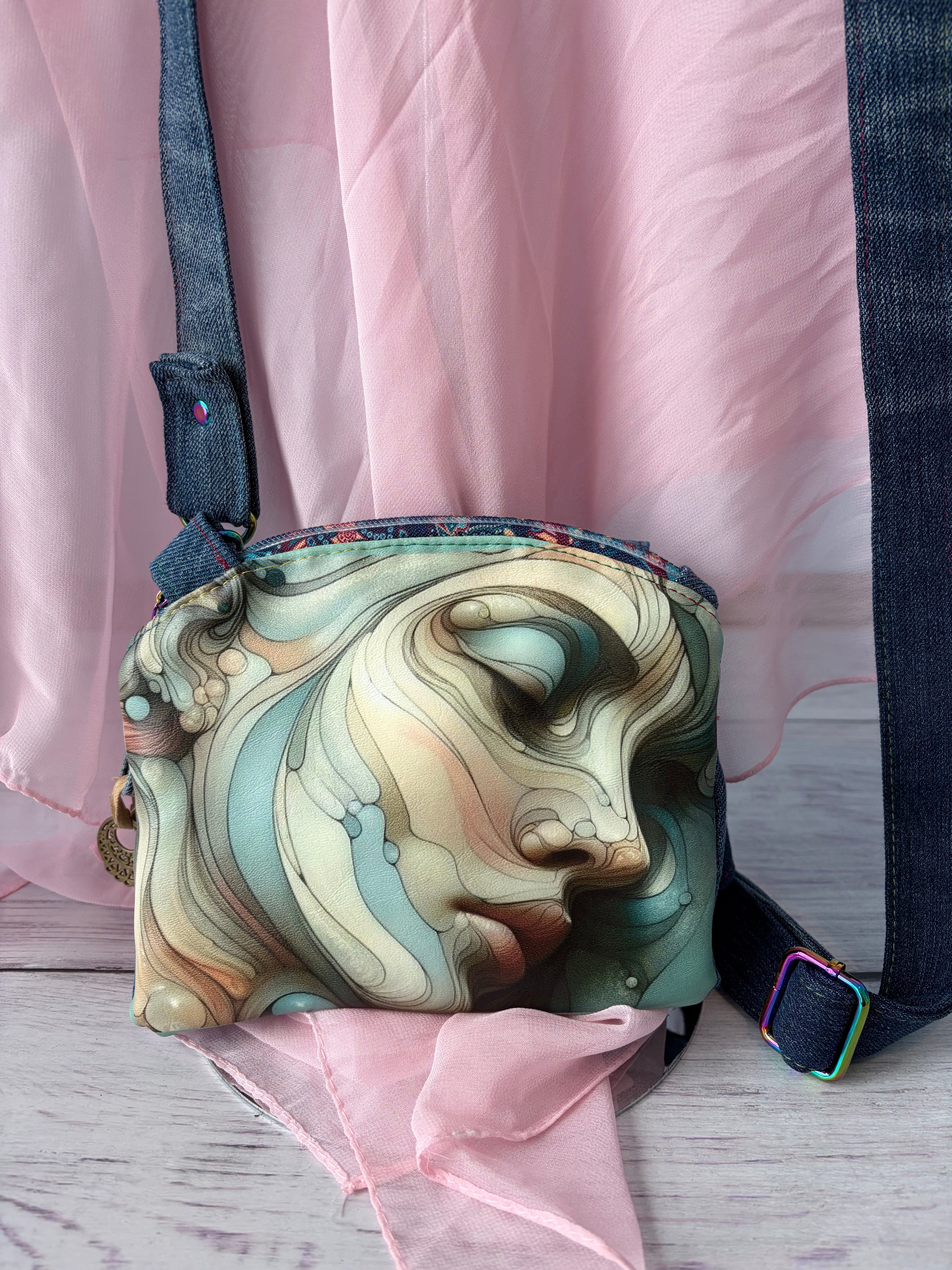 Women’s crossbody upcycled bag