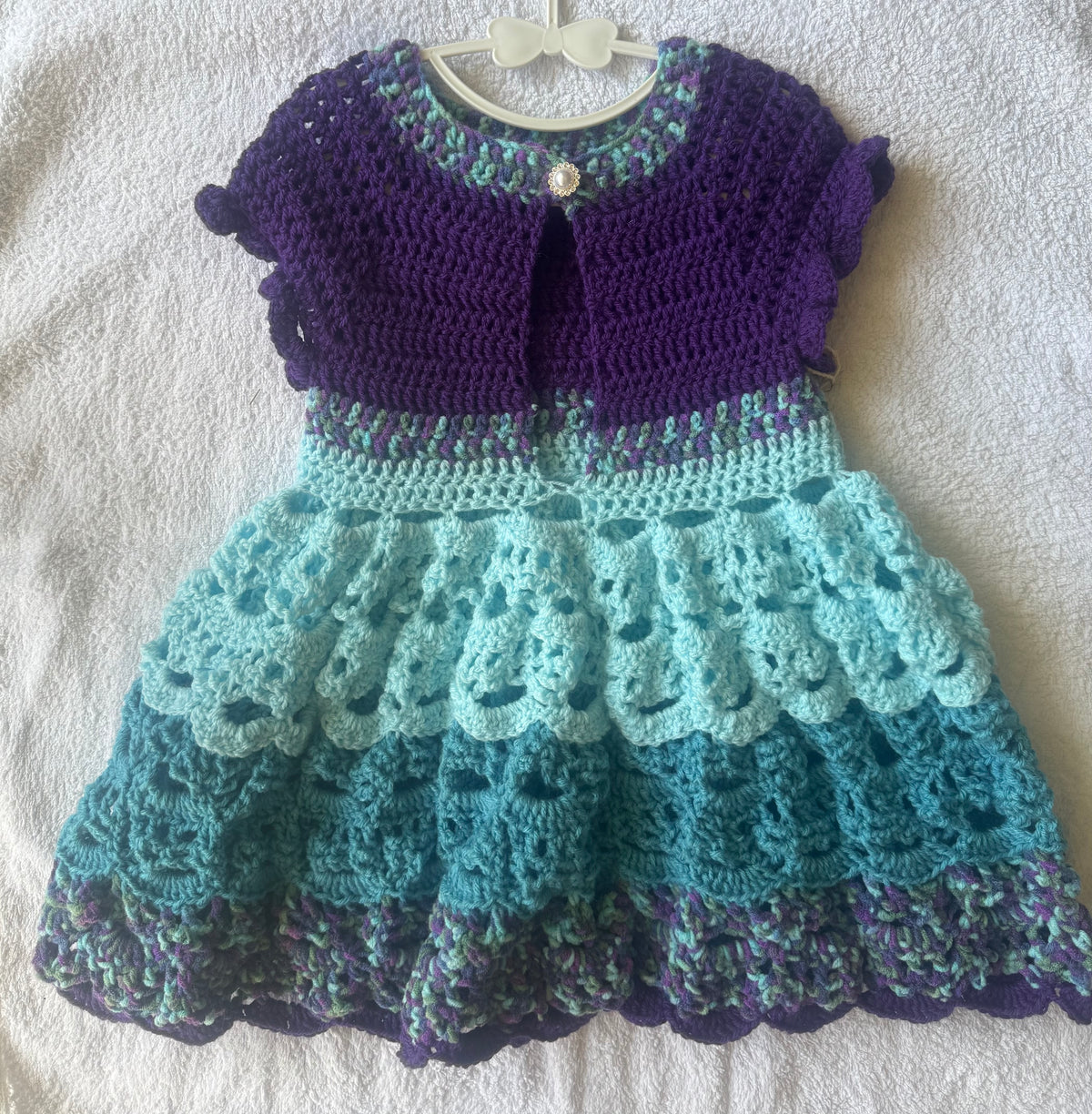 Teal & Purple Tiered Dress Size 0 Maxi Dress