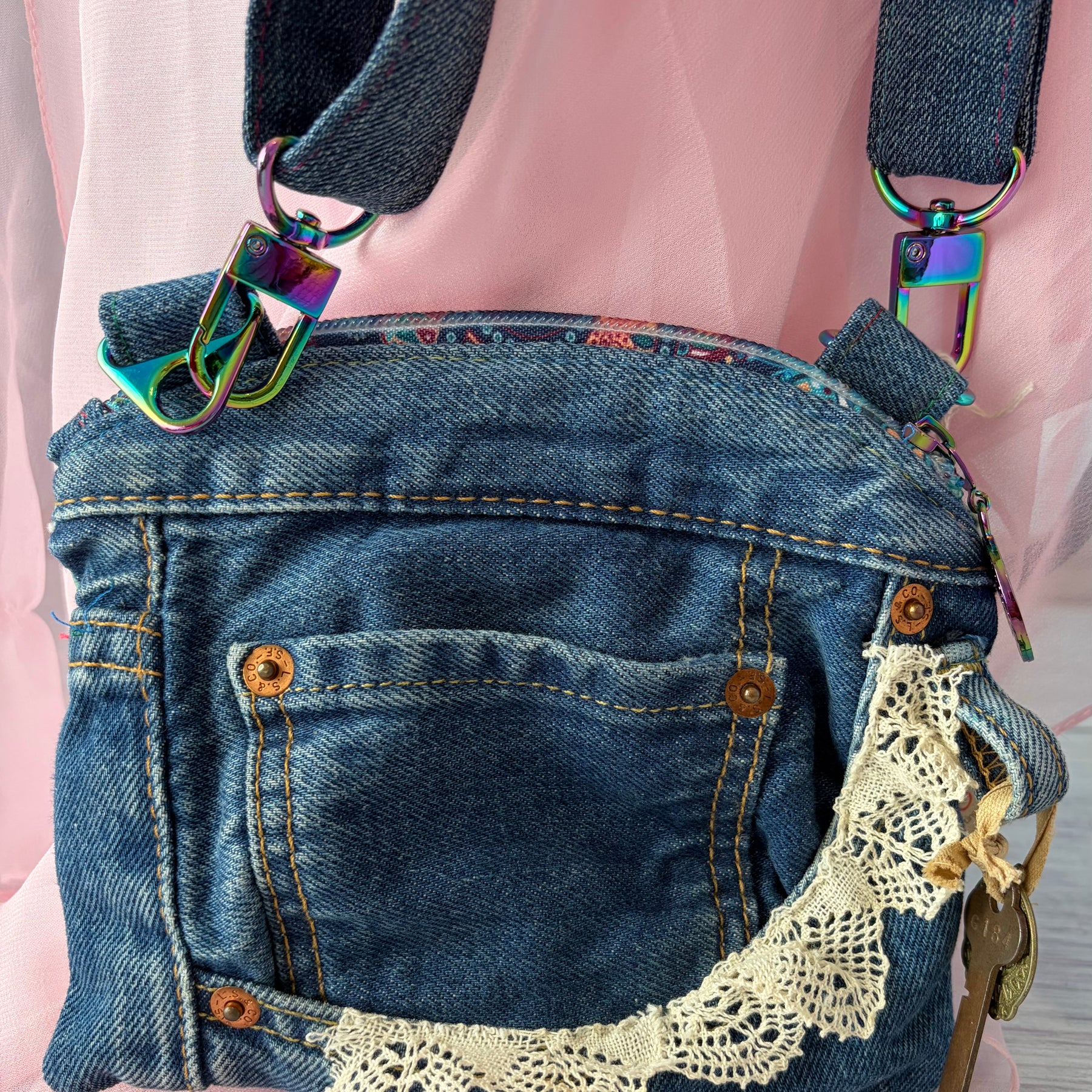 Women’s crossbody upcycled bag