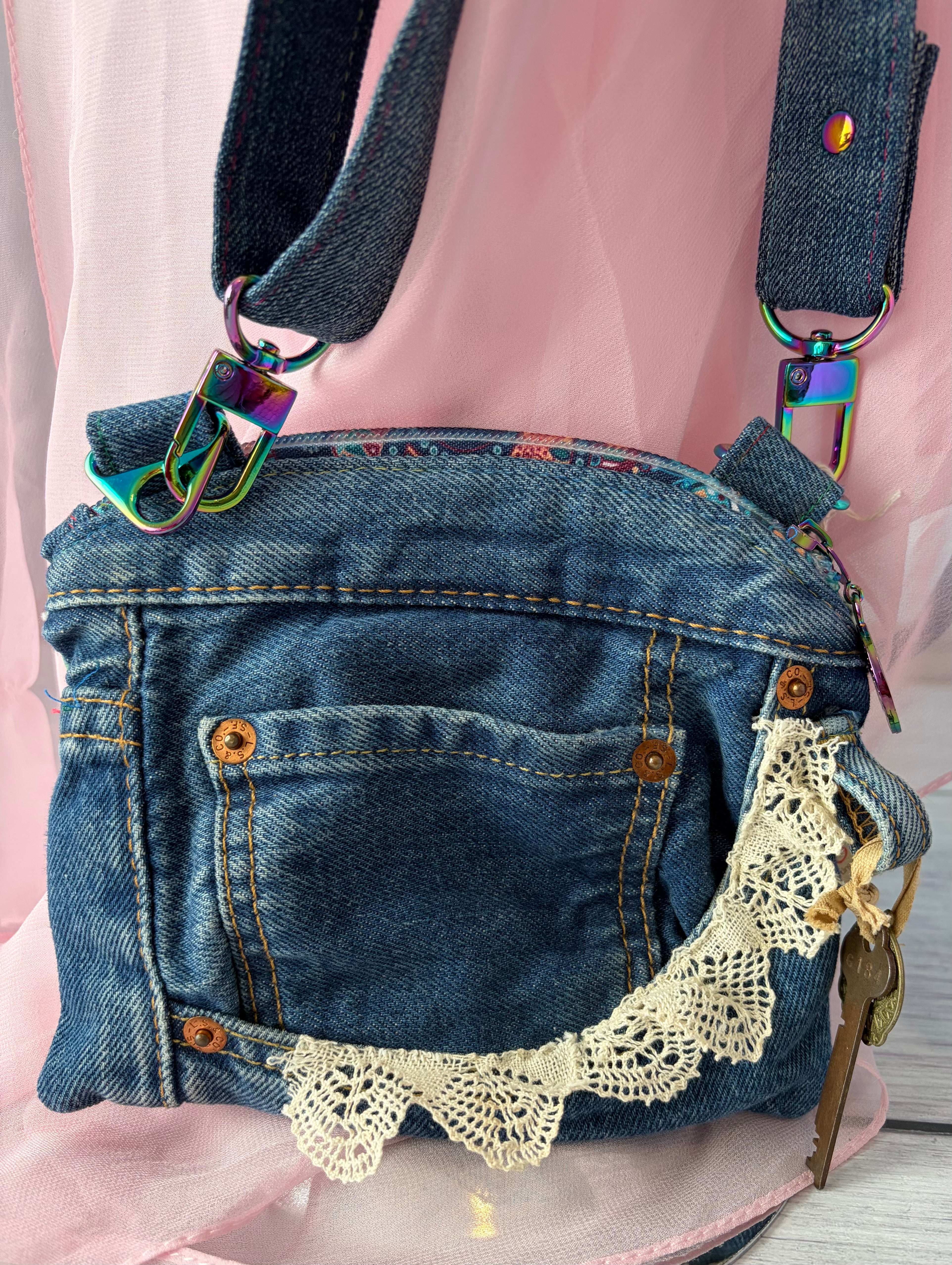 Women’s crossbody upcycled bag