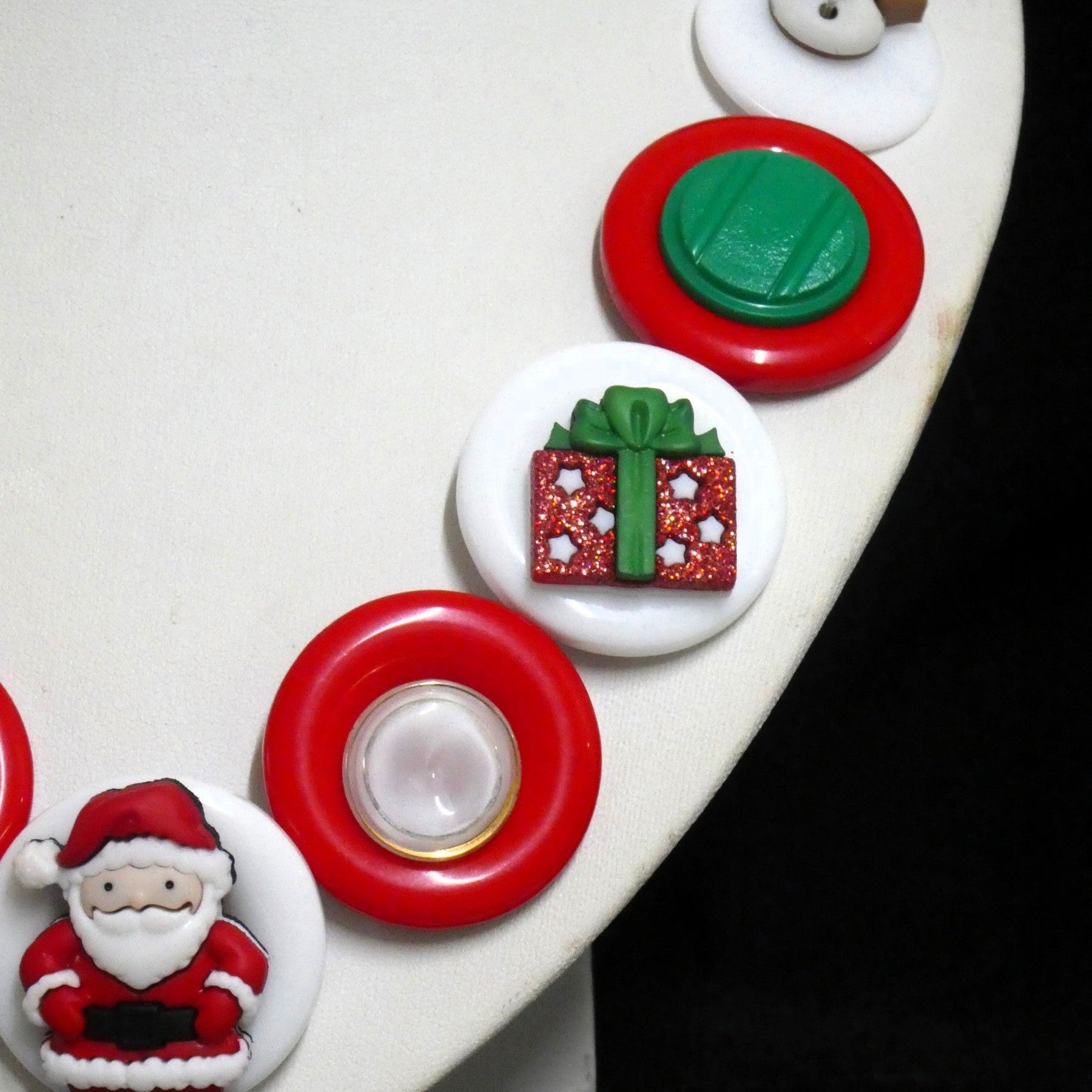 Santa Claus Necklace with Christmas earrings