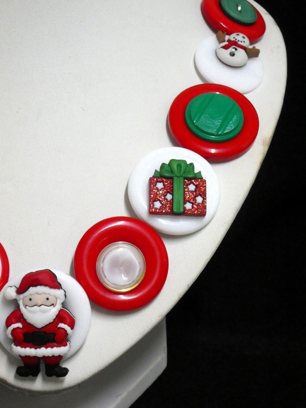 Santa Claus Necklace with Christmas earrings