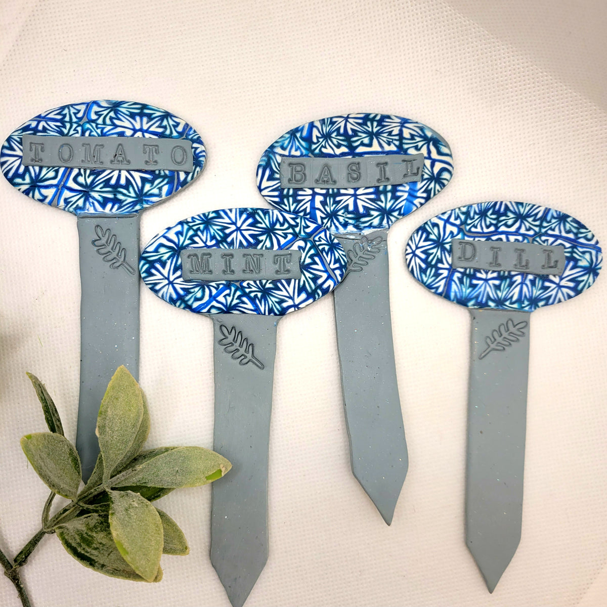 Personalised Polymer Clay Garden Markers