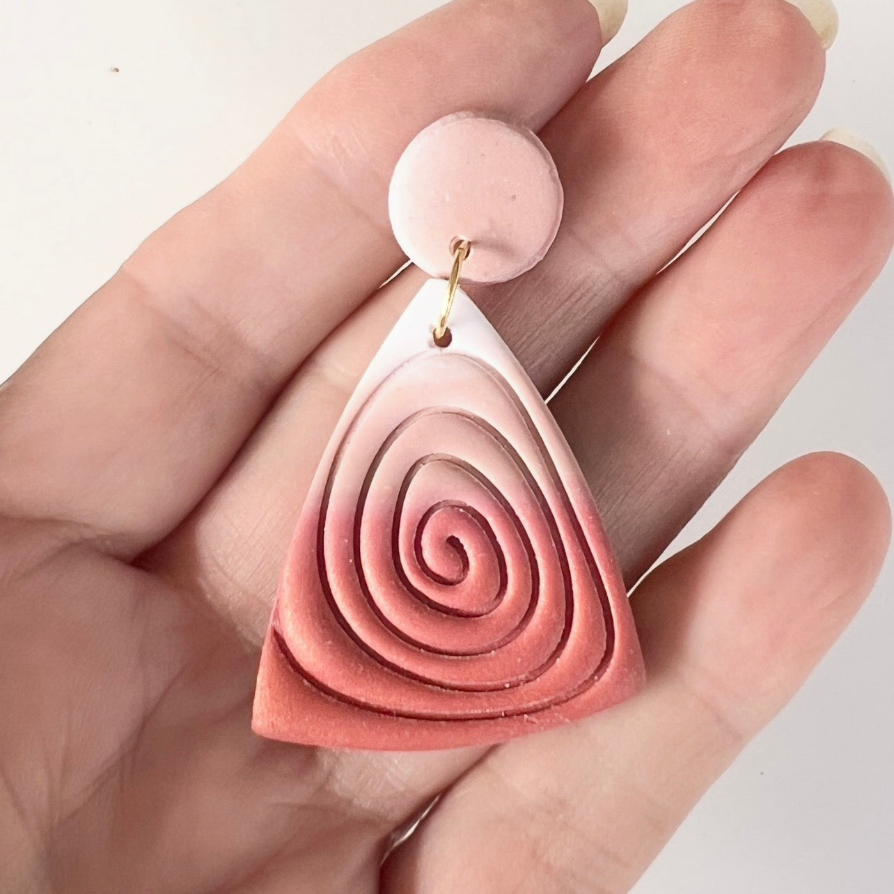Earrings ~Dangles~Textured~Ombré ~Copper