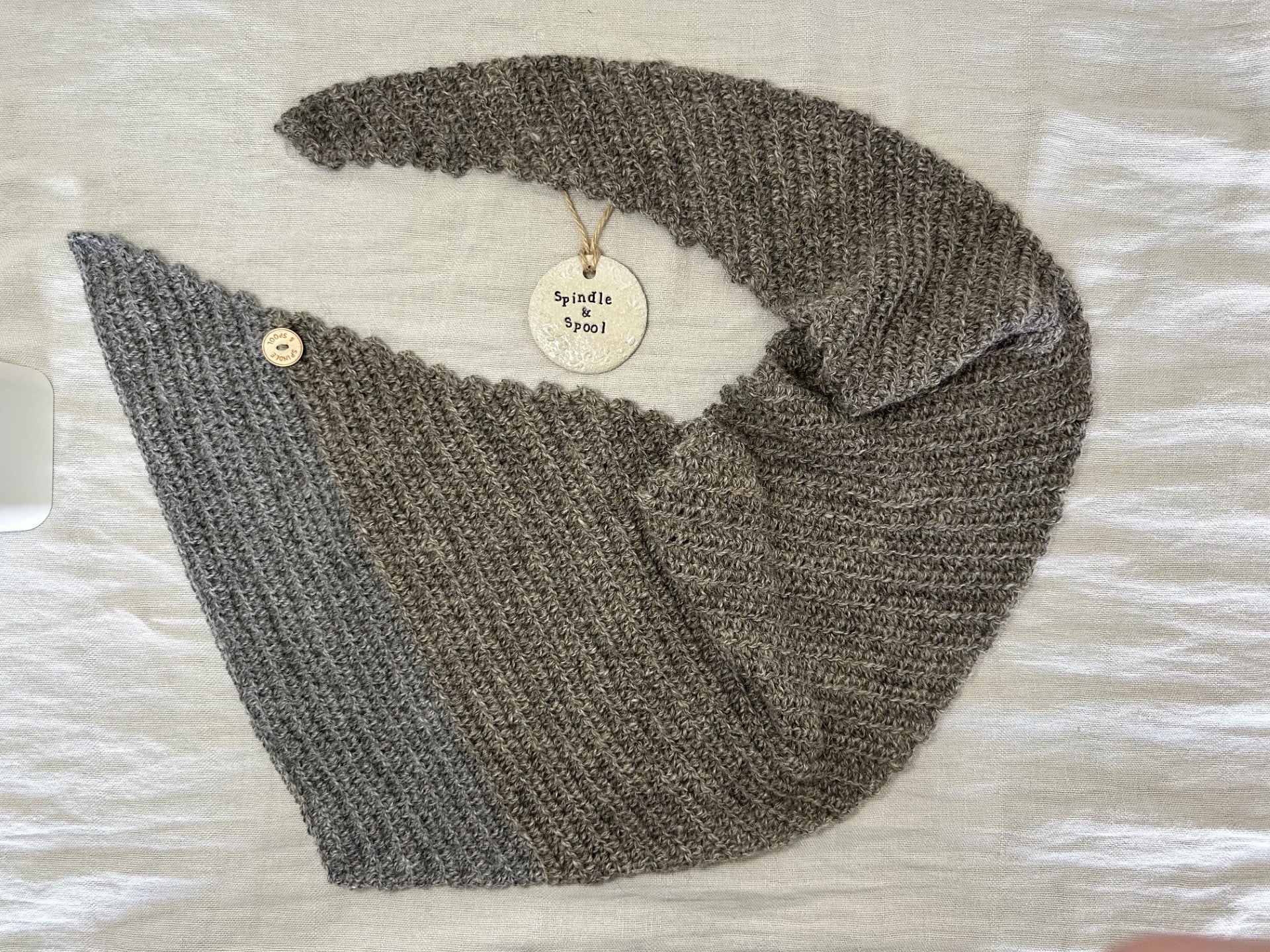 Australian Alpaca Ash Crocheted Scarf