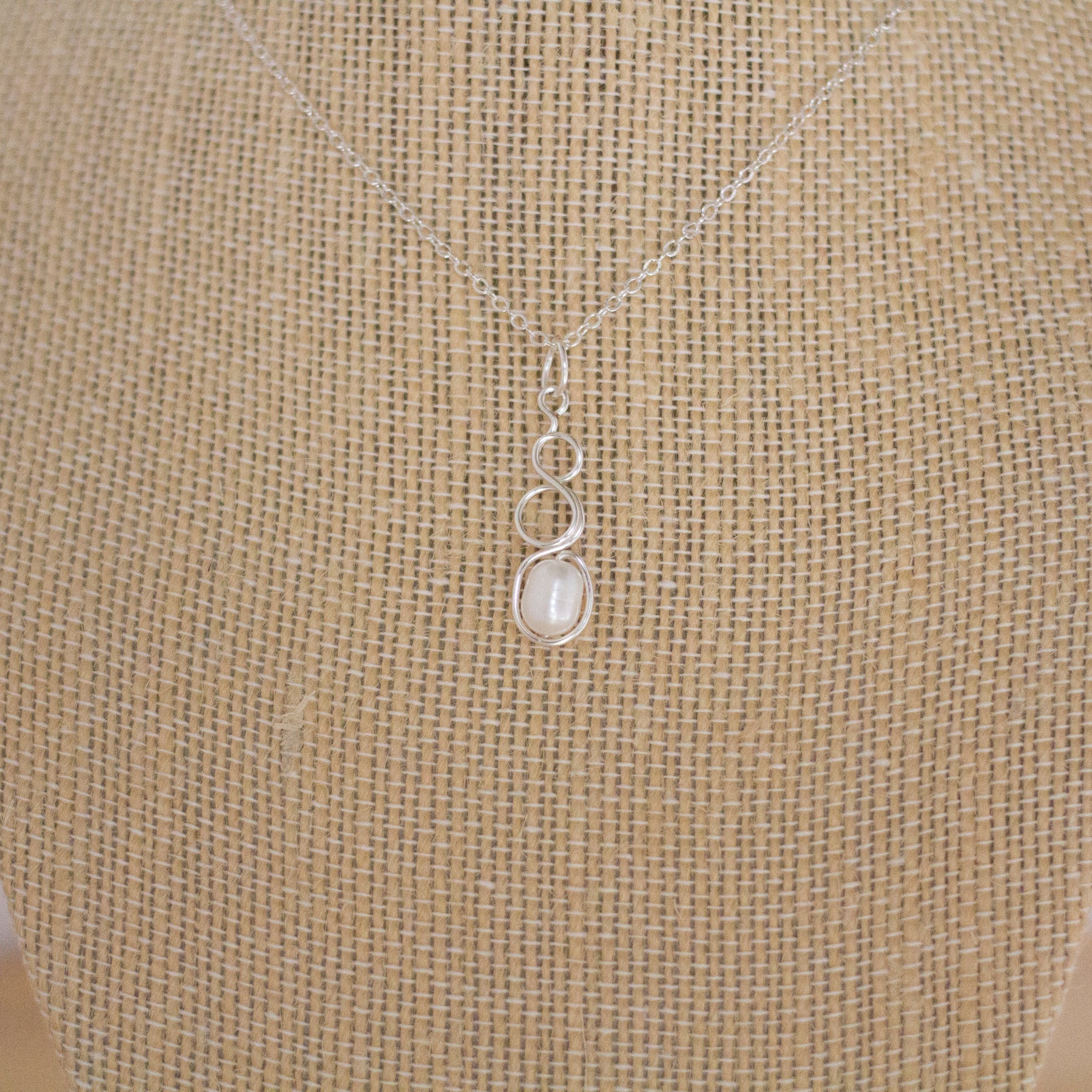 White Freshwater Pearl Earrings & Necklace Set