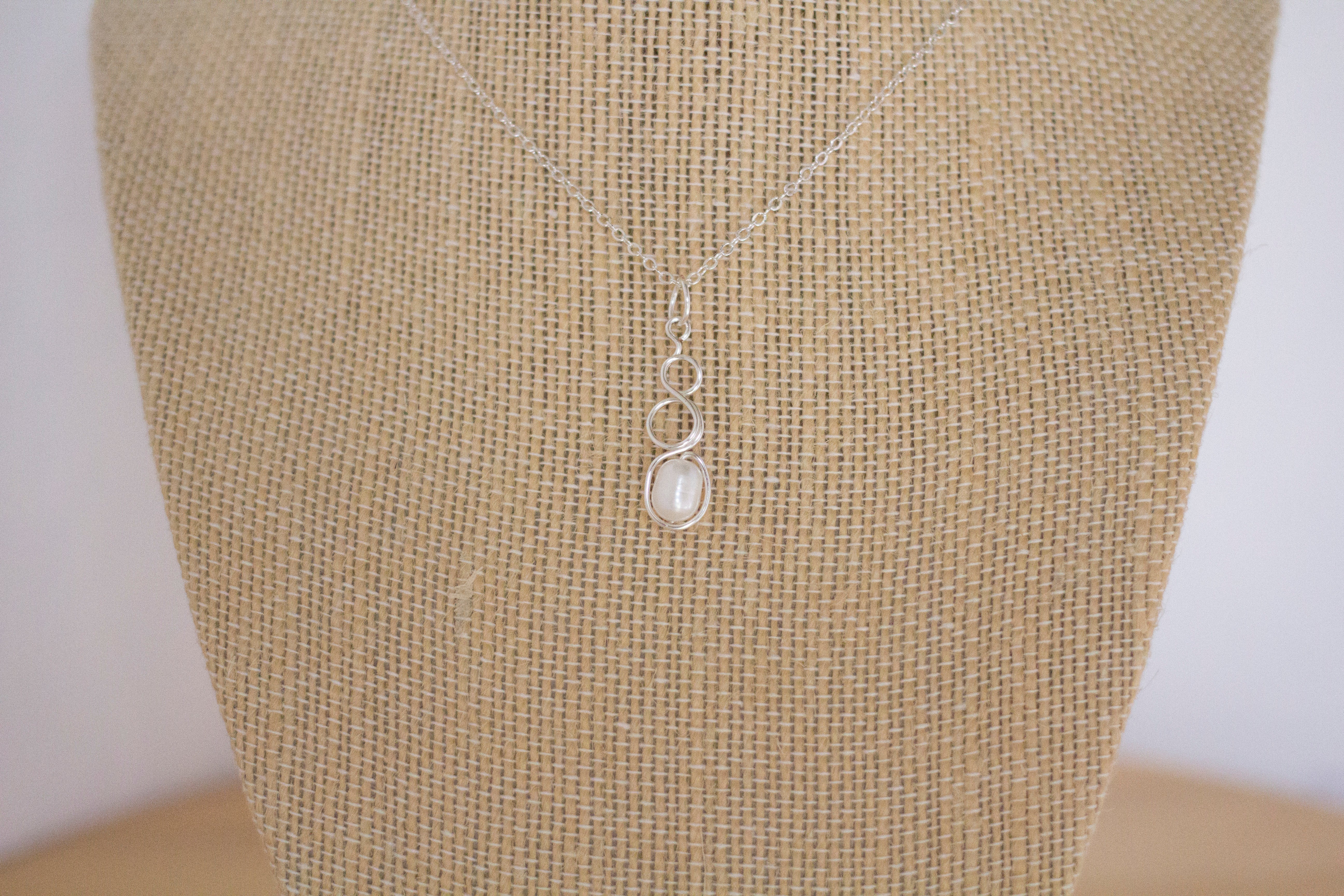 White Freshwater Pearl Earrings & Necklace Set