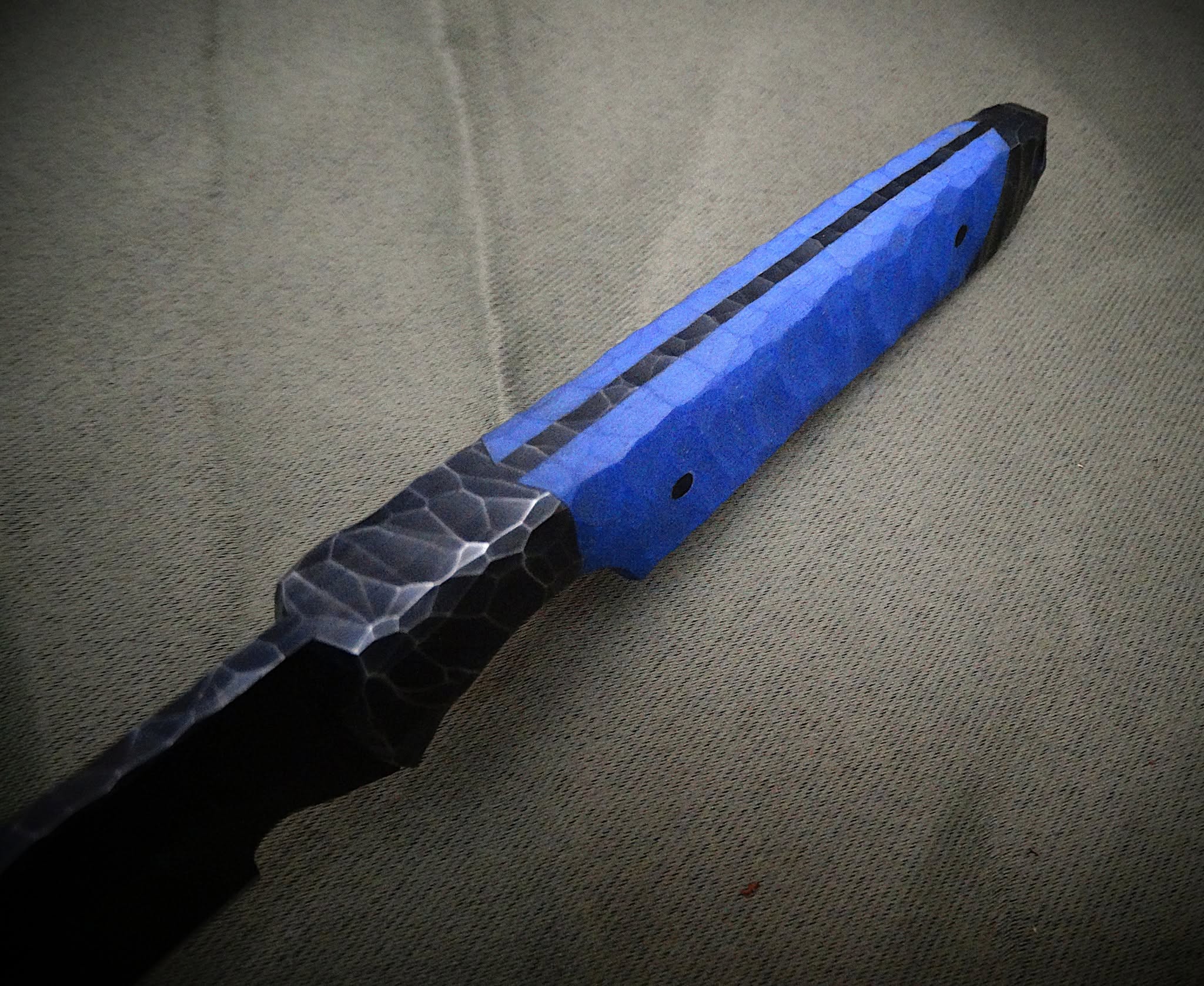 Knife outdoors unique leather steel art timber