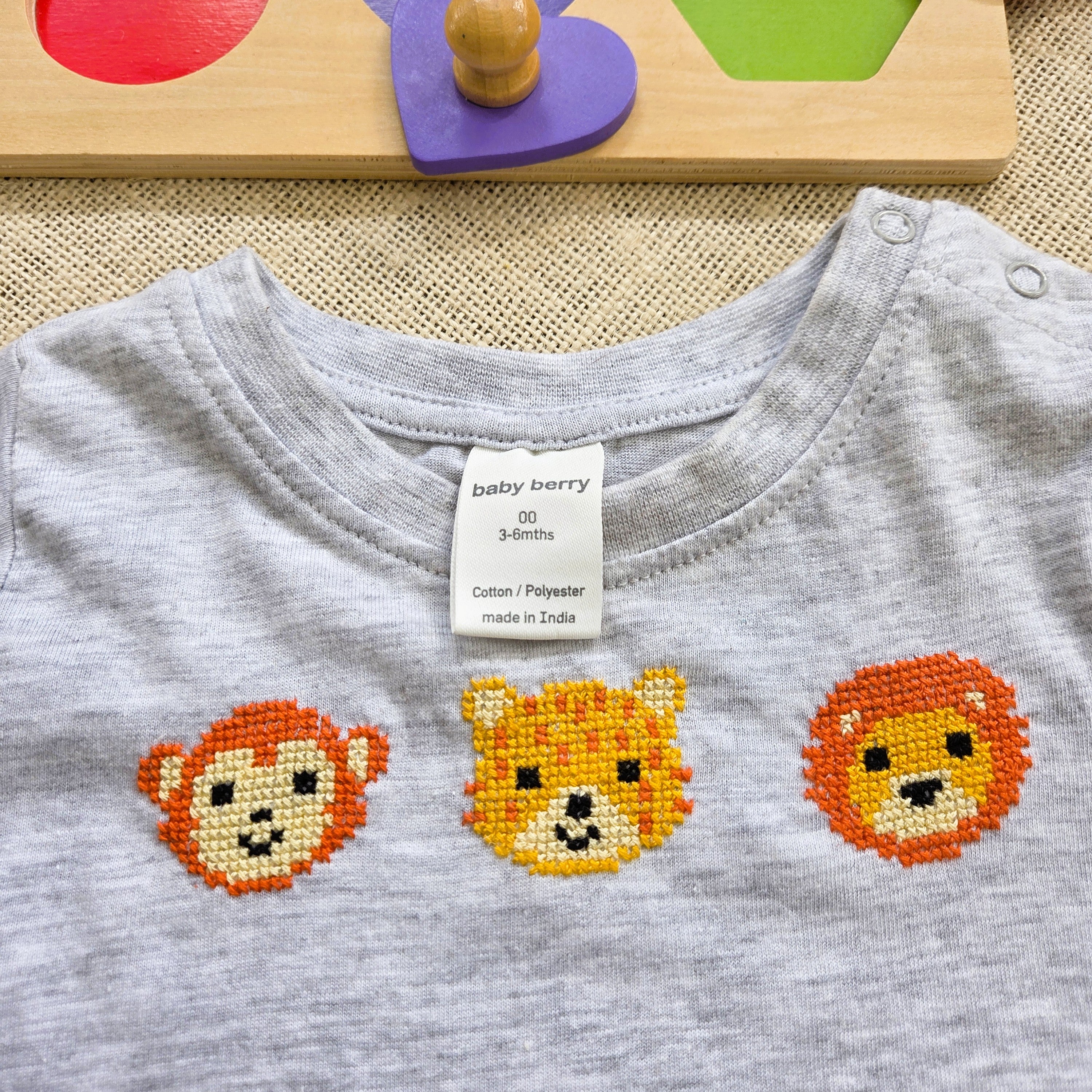 "Jungle Buddies" Short Sleeve Tee, Leggings & Bummies (3-6 Months)